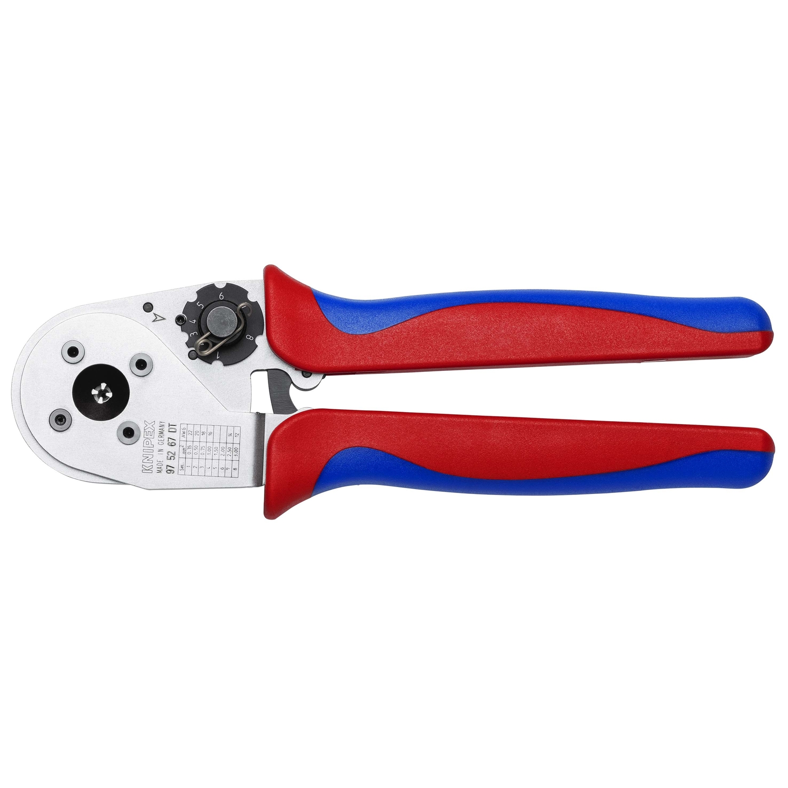 Pince à sertir 4/8 points pour contacts tournés série DT de TE Connectivity KNIPEX - 975267DT