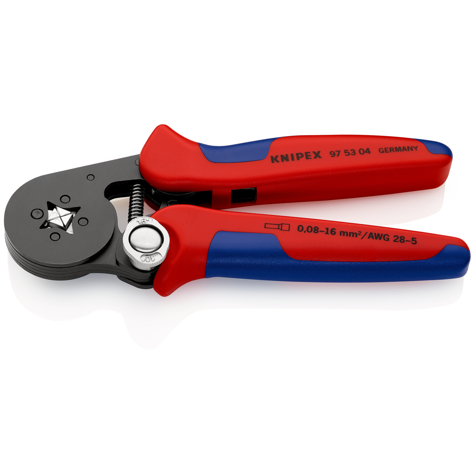 Pince à sertir automatique embouts de câble accès latéral 0,08 - 16mm² KNIPEX - 975304SB