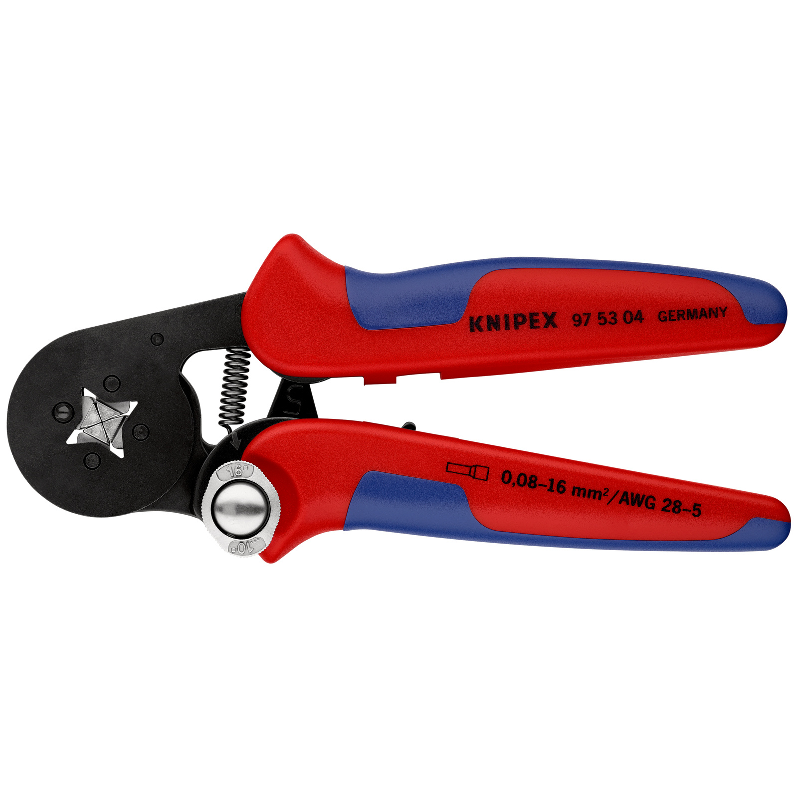 Pince à sertir automatique embouts de câble accès latéral 0,08 - 16mm² KNIPEX - 975304