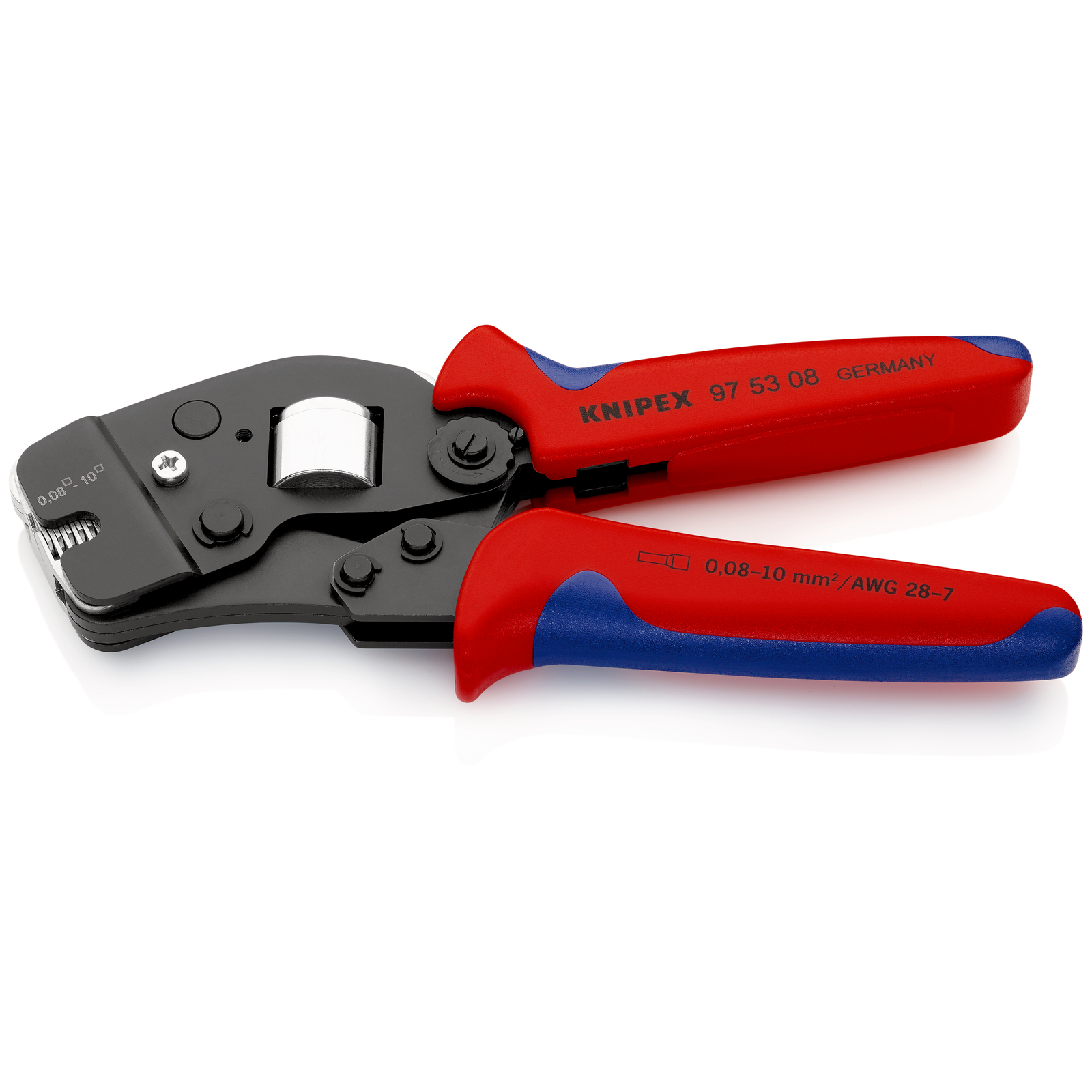 Pince à sertir automatique embouts de câble accès frontal 0,08 - 10mm² KNIPEX - 975308SB