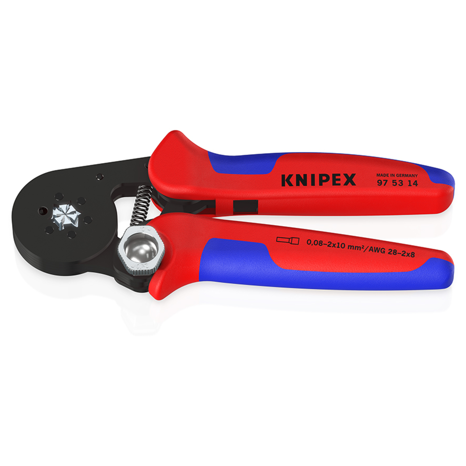 Pince à sertir automatique embouts de câble accès latéral 0,08 - 10mm² KNIPEX - 975314SB