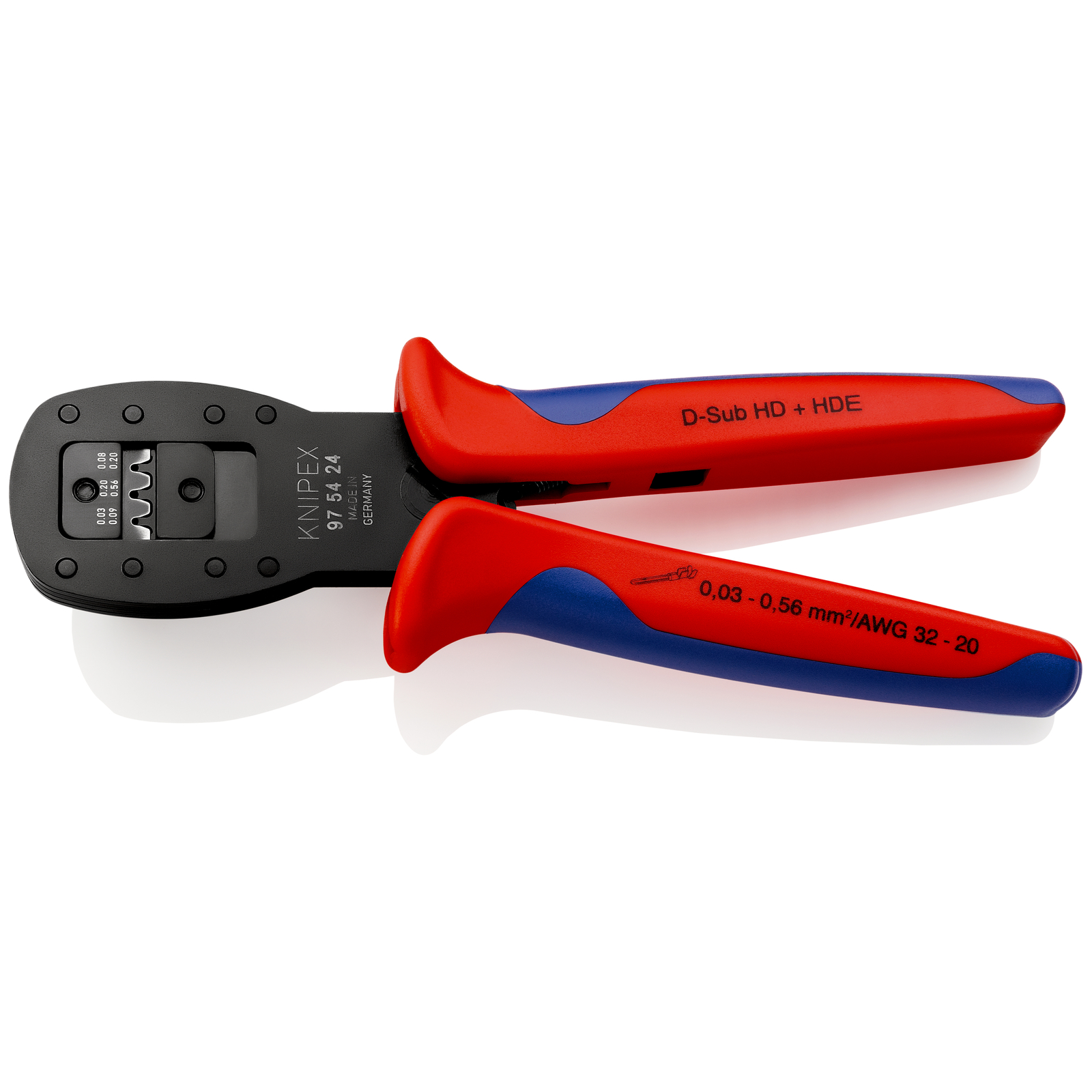 Pince à sertir micro-connecteur sertissage parallèle 190mm - KNIPEX - 975424