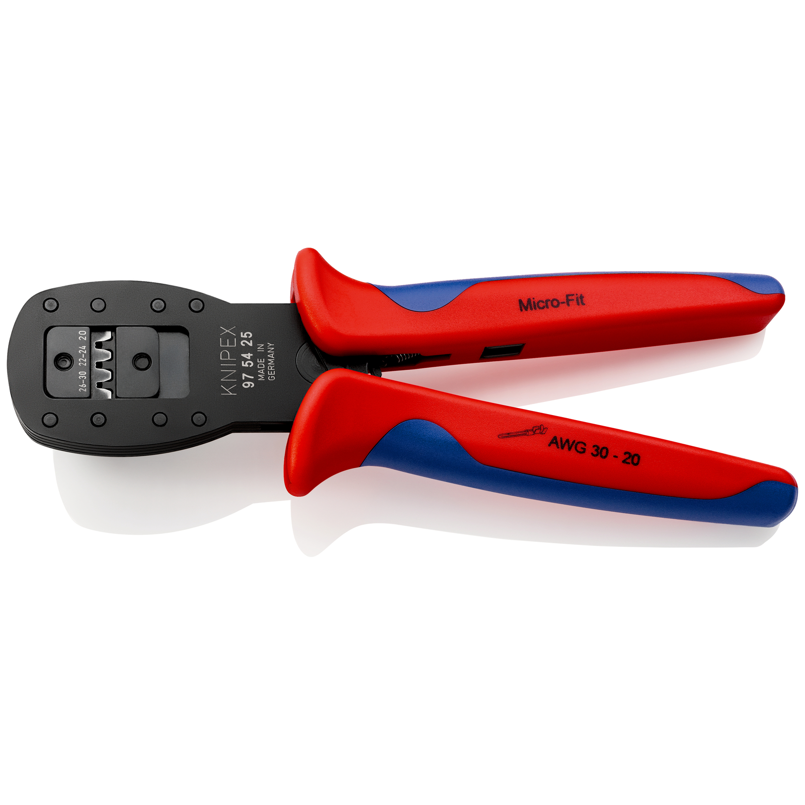 Pince à sertir pour Micro-Fit de Molex LLC sertissage parallèle 190mm KNIPEX - 975425