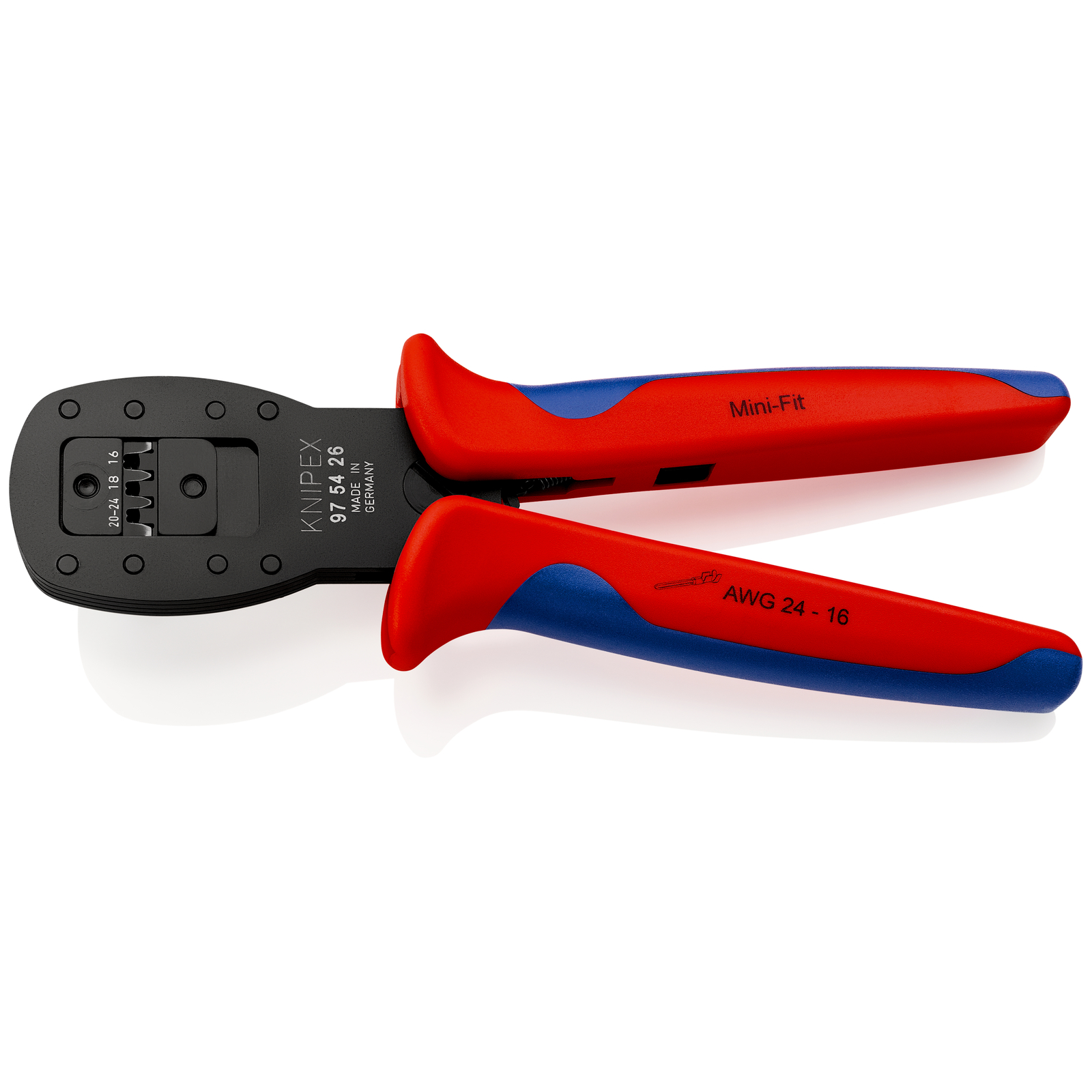 Pince à sertir pour Mini-Fit de Molex LLC sertissage parallèle 190mm KNIPEX - 975426