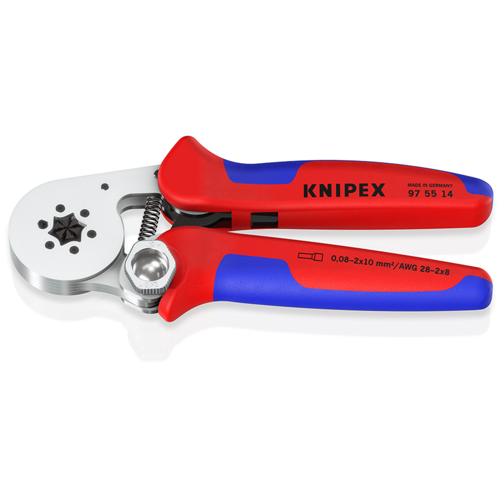 Pince à sertir automatique embouts de câble de 0,08 à 10mm² - Chromée KNIPEX - 975514SB