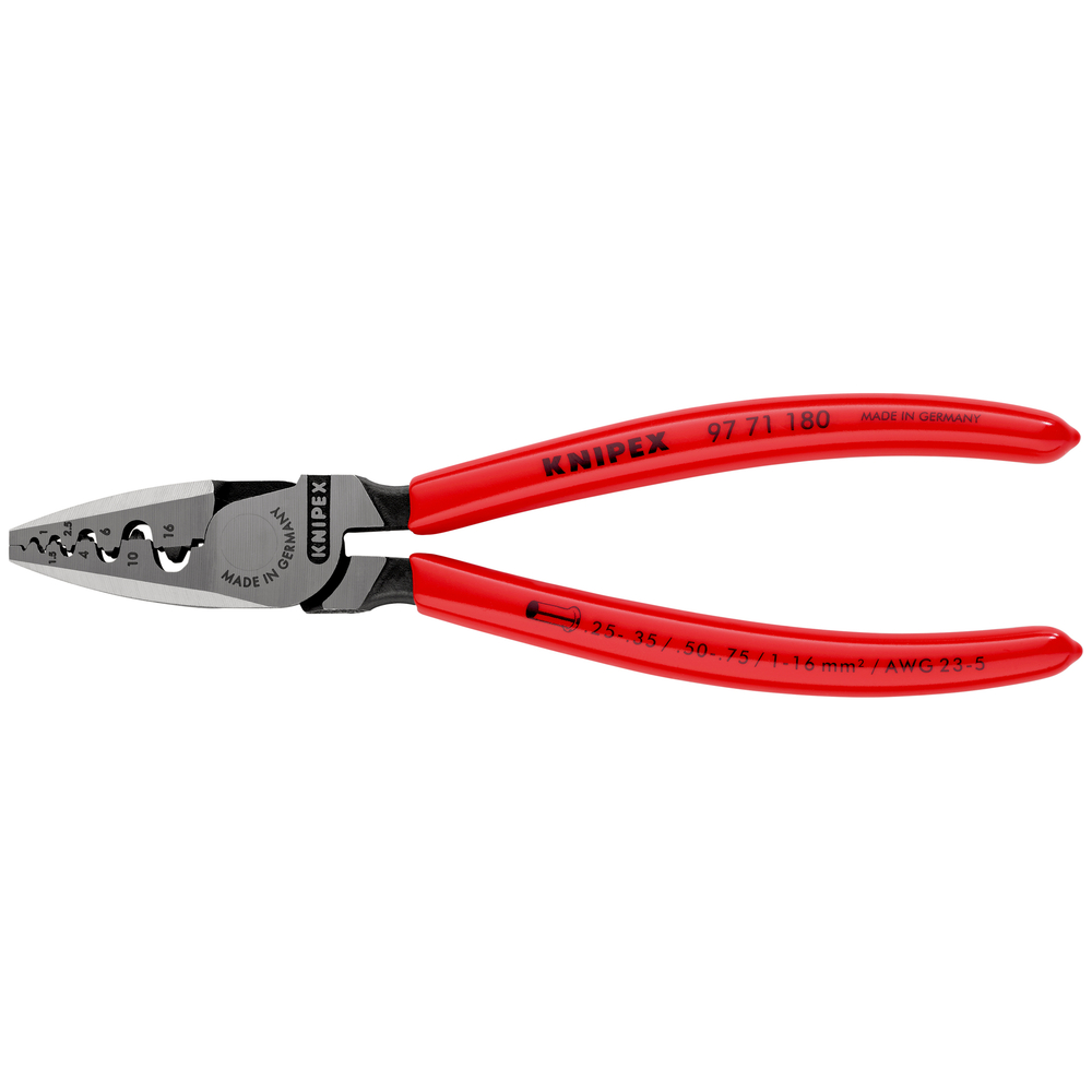 Pince a sertir 180mm embouts 0,25-16mm² KNIPEX - 97 71 180 SB