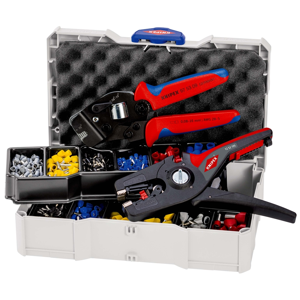 Coffret de sertissage : Embouts de câbles - Pince 97 53 09 - Pince 12 52 195 KNIPEX - 979015