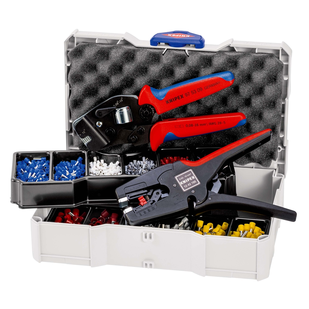 Coffret de sertissage : Embouts de câbles - Pince 97 53 09 - Pince 12 42 195 KNIPEX - 979017