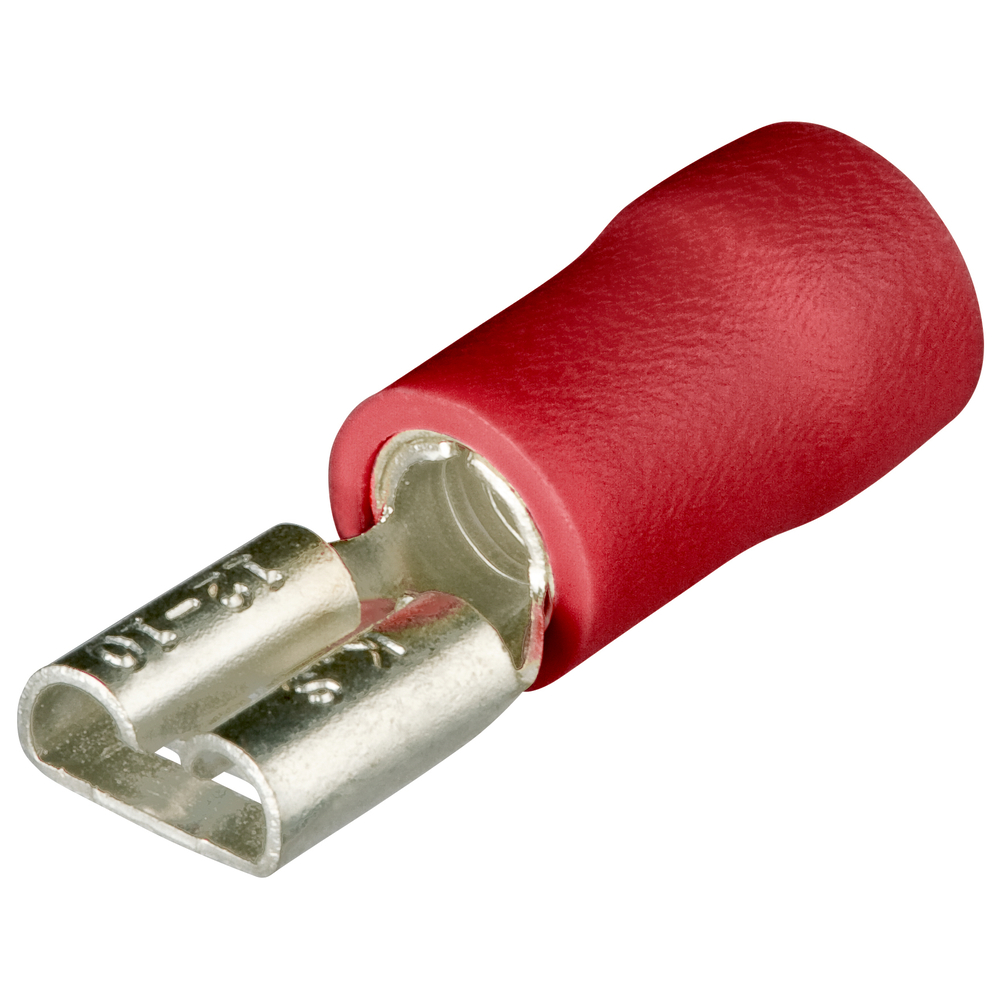 Cosses clips femelles isolées rouge 6,3 x 0,8mm / 0,5 - 1mm² - 100 pièces KNIPEX - 9799020