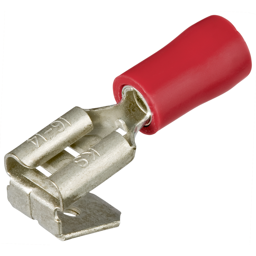 Cosses clips à languette isolées rouge 6,3 x 0,8mm / 0,5 - 1,0mm² - 100 pièces KNIPEX - 9799090