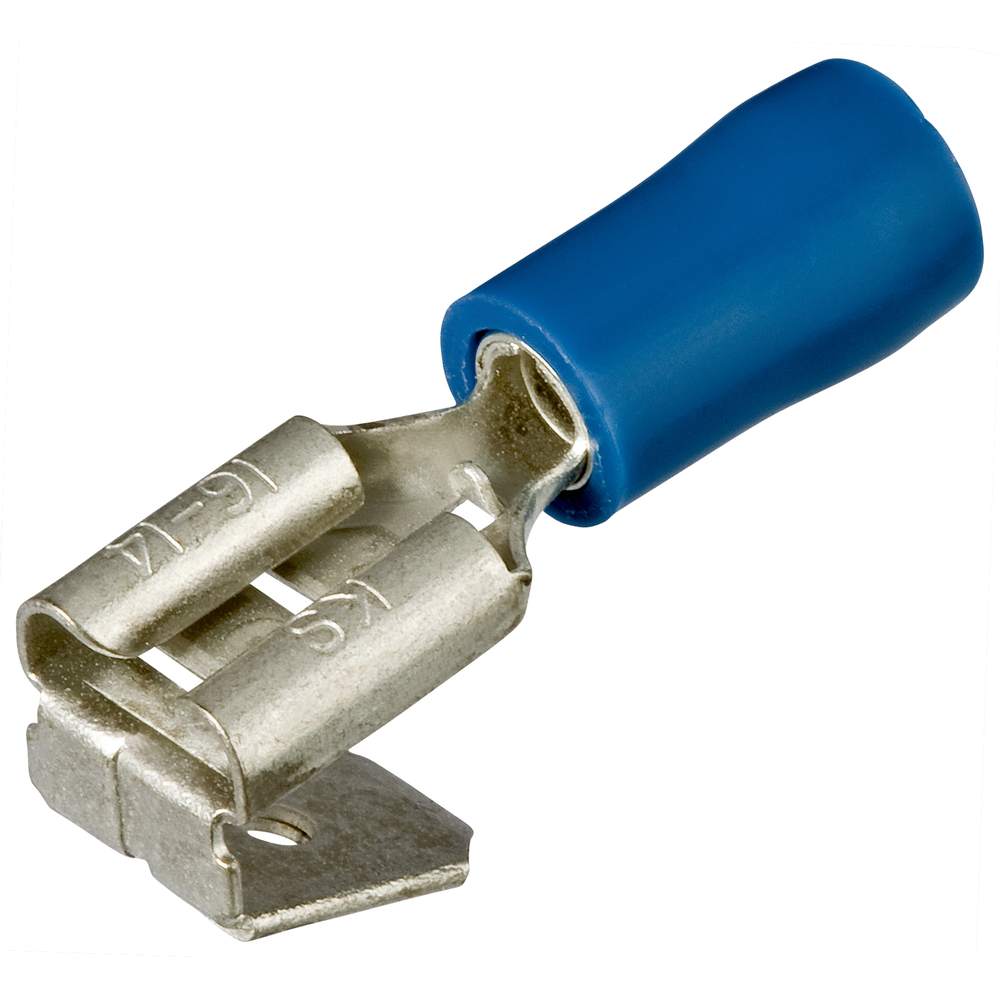 Cosses clips à languette isolées bleu 6,3 x 0,8mm / 1,5 - 2,5mm² - 100 pièces KNIPEX - 9799091