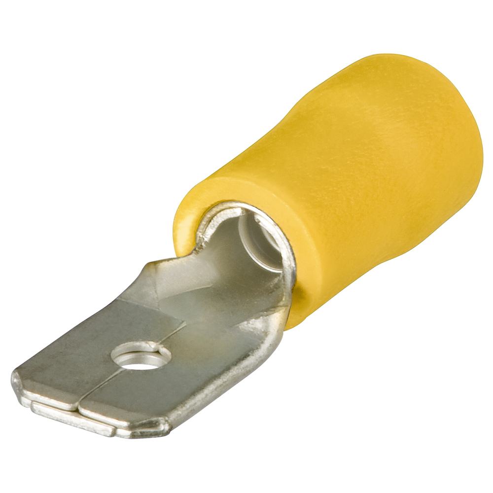 Cosses à languette isolées jaune 6,3 x 0,8mm / 4 - 6mm² - AWG 11 -10 - 100 pièces KNIPEX - 9799112
