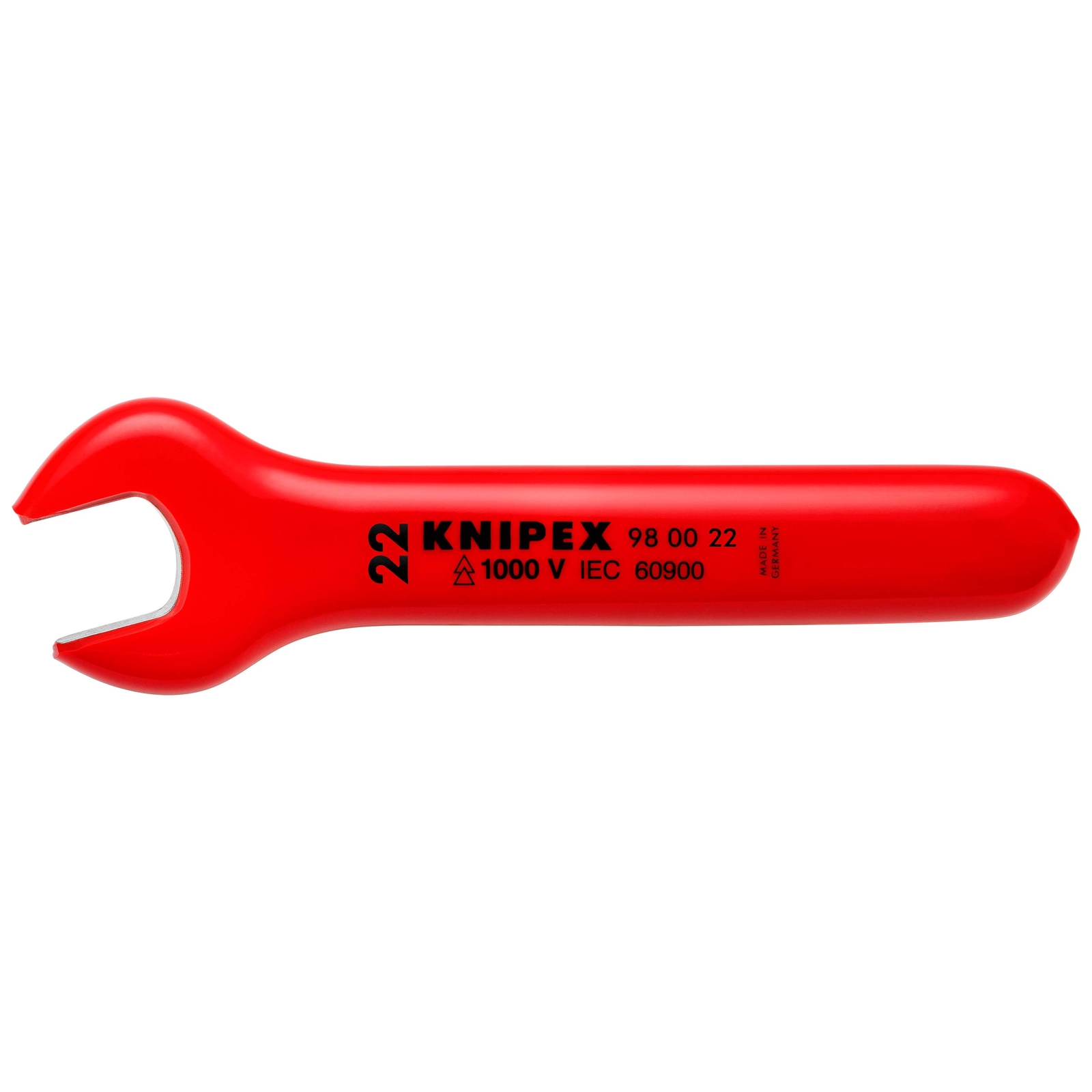 Clé à fourche - 7mm - Tête inclinée à 15° - Longueur 105mm - Isolée 1000V KNIPEX - 980007