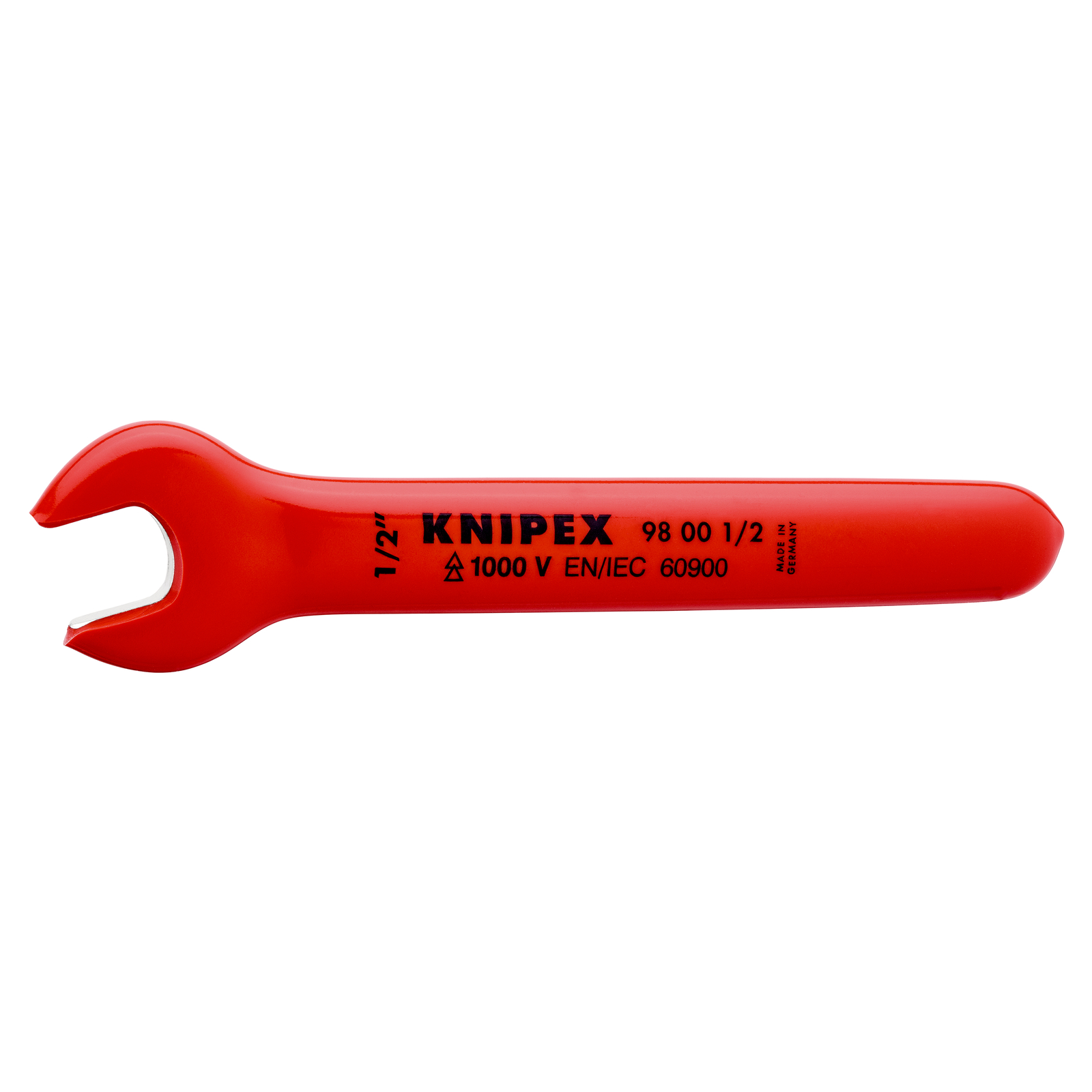 Clé à fourche - 1/2'' - Tête inclinée à 15° - Longueur 140mm - Isolée 1000V KNIPEX - 980012