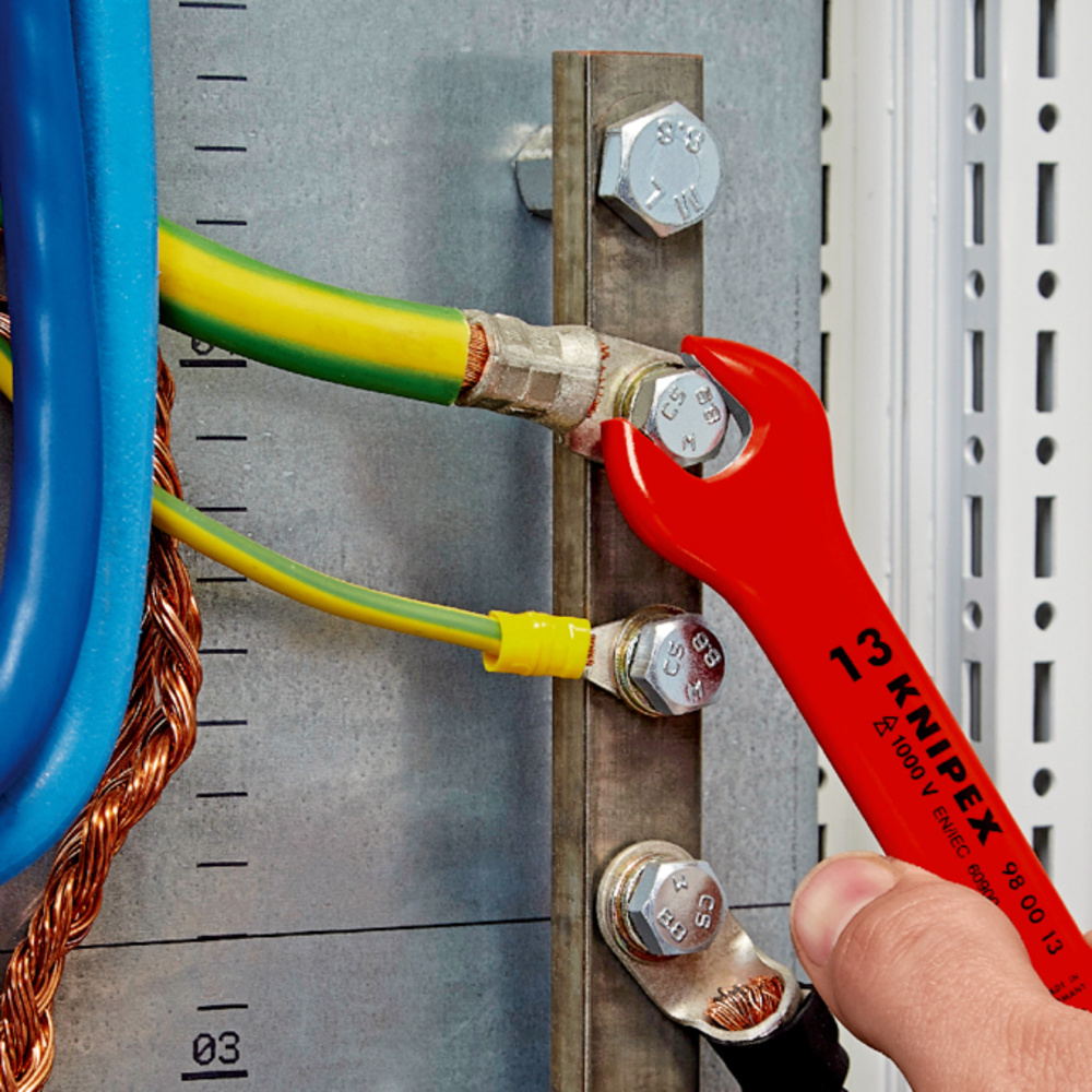 Cle fourche 13mm tete inclinee 15° 1000v KNIPEX - 98 00 13