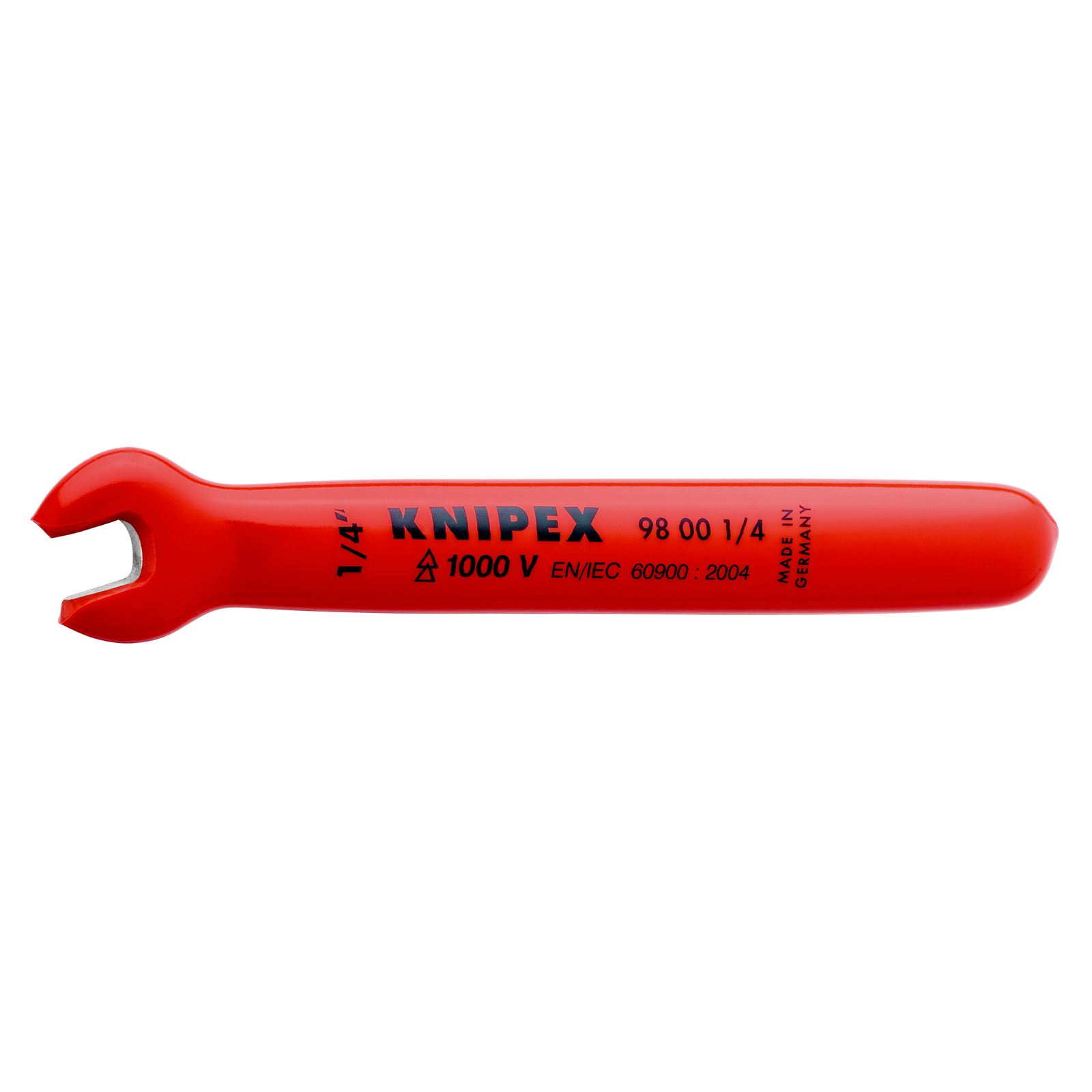 Clé à fourche - 1/4'' - Tête inclinée à 15° - Longueur 110mm - Isolée 1000V KNIPEX - 98001/4