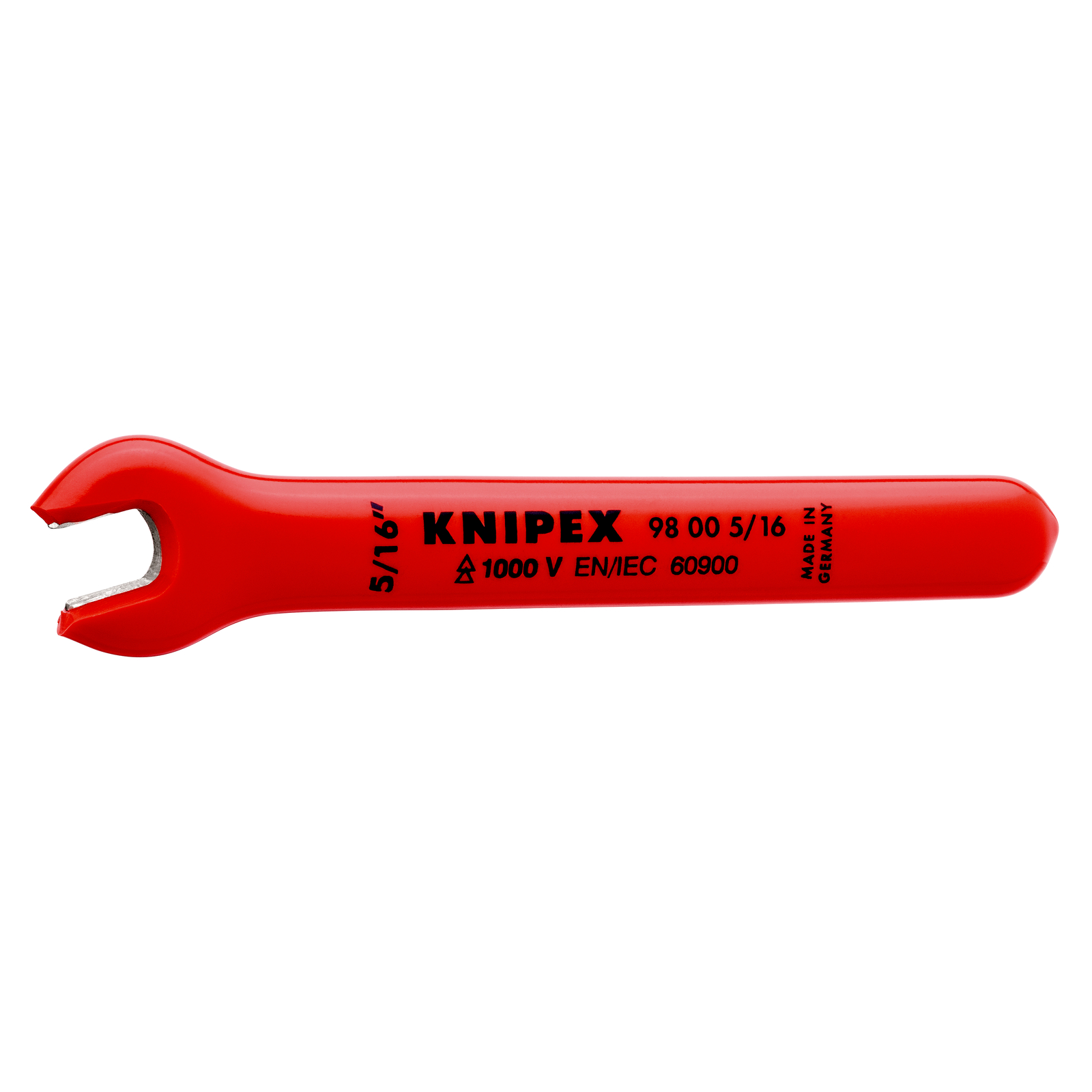 Clé à fourche - 5/16 - Tête inclinée à 15° - Longueur 110mm - Isolée 1000V KNIPEX - 9800516