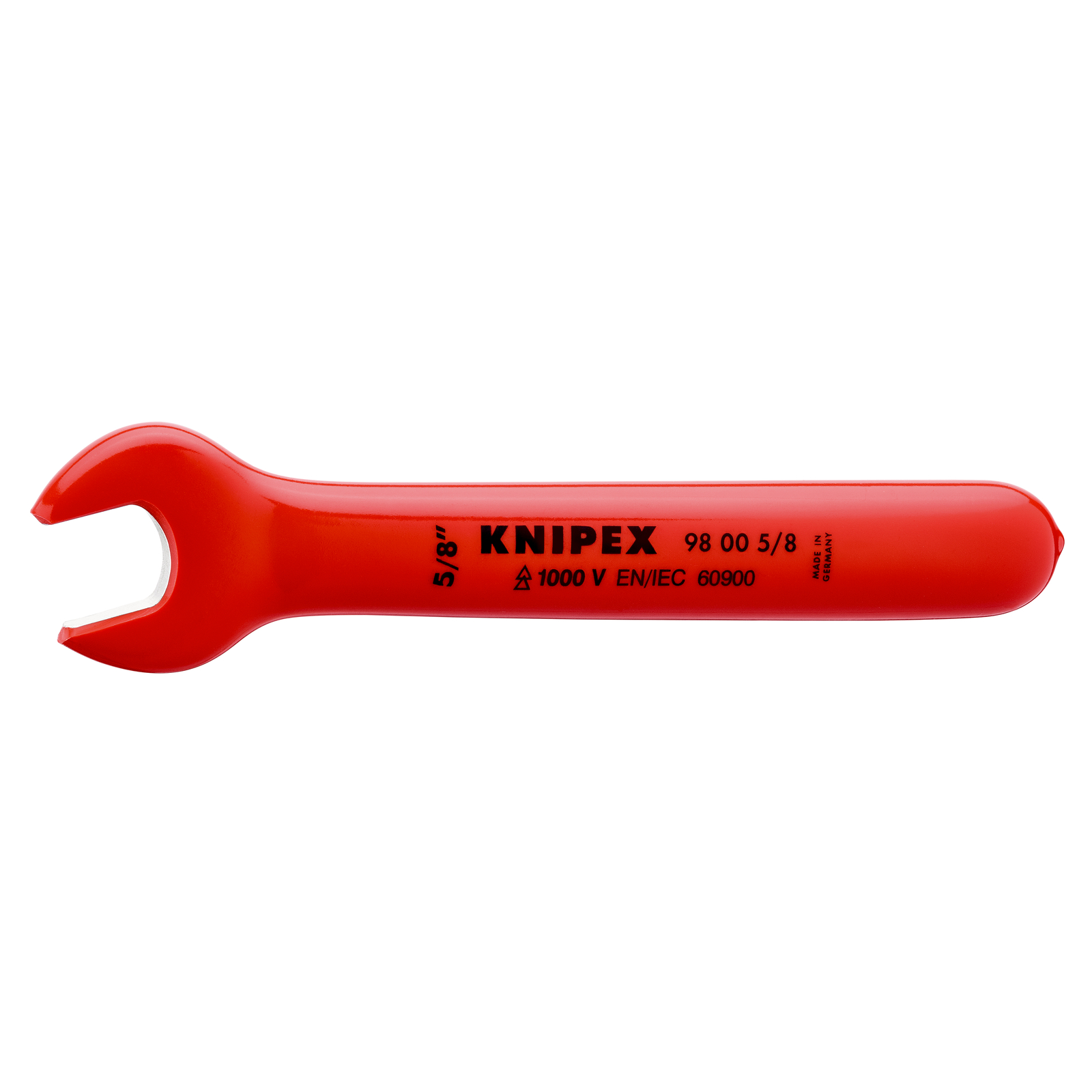 Clé à fourche - 5/8 - Tête inclinée à 15° - Longueur 165mm - Isolée 1000V KNIPEX - 980058