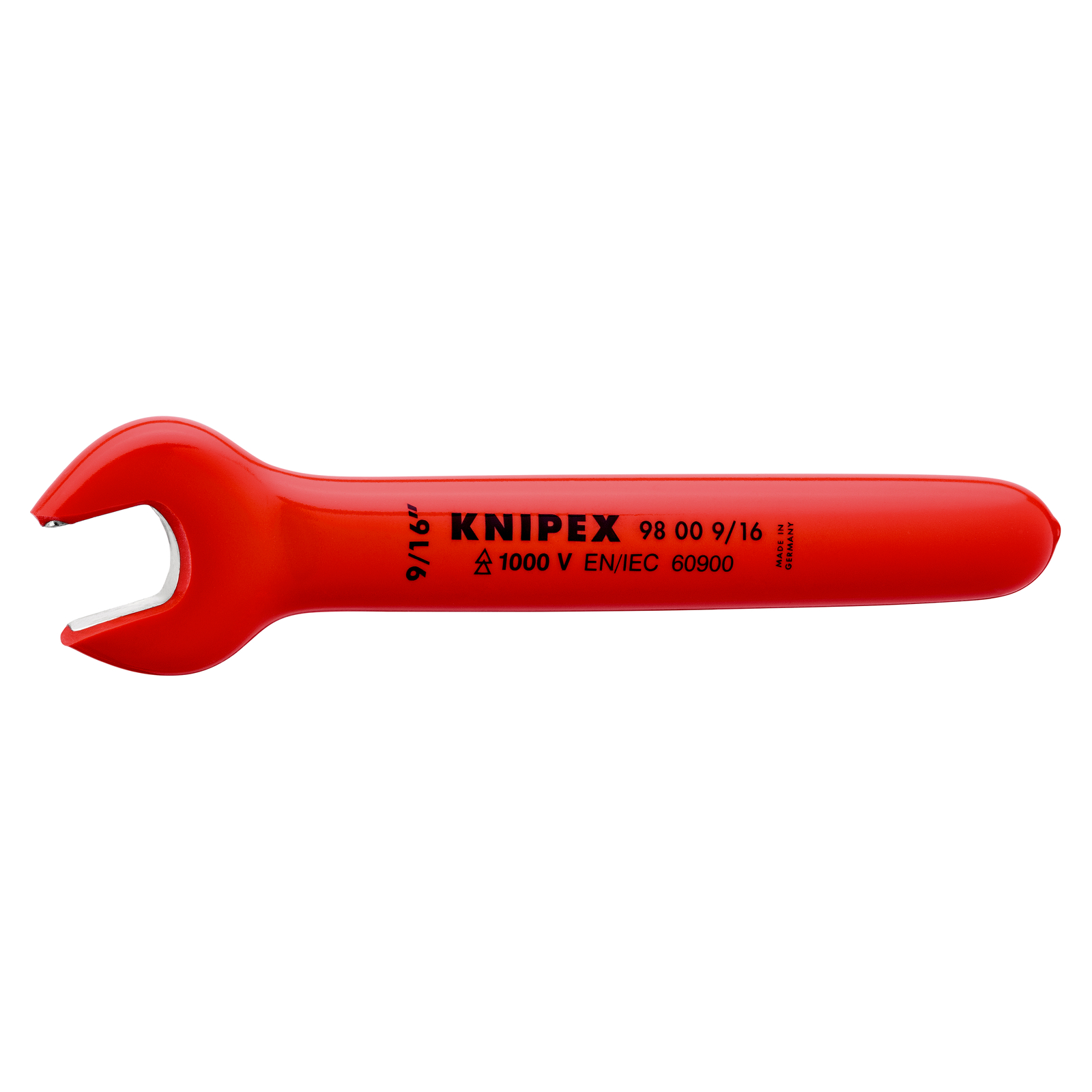 Clé à fourche - 9/16 - Tête inclinée à 15° - Longueur 150mm - Isolée 1000V KNIPEX - 9800916