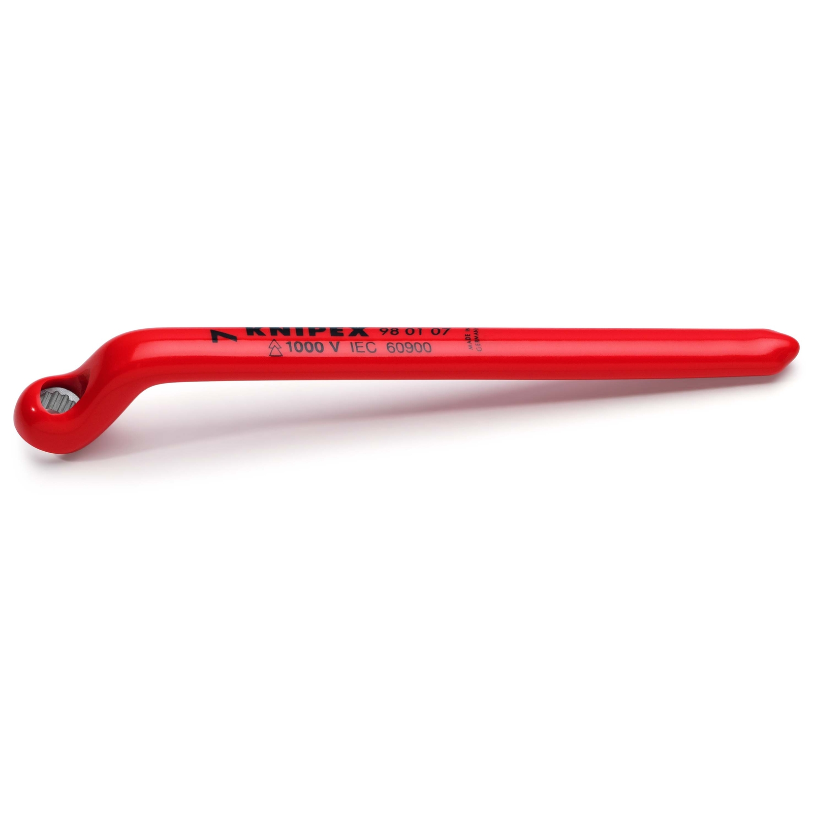 Clé polygonale - 7mm - Contre-coudée 12 pans - Longueur 150mm - Isolée 1000V KNIPEX - 980107