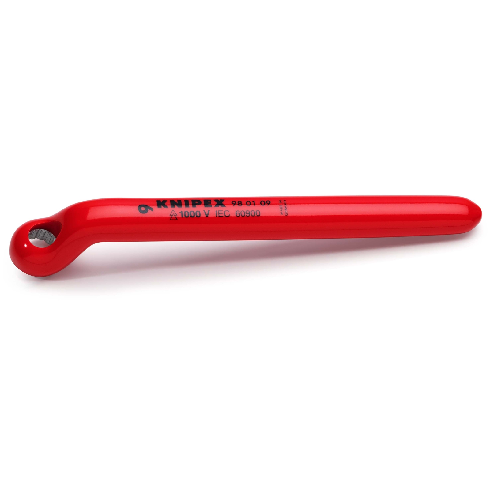 Clé polygonale - 9mm - Contre-coudée 12 pans - Longueur 155mm - Isolée 1000V KNIPEX - 980109