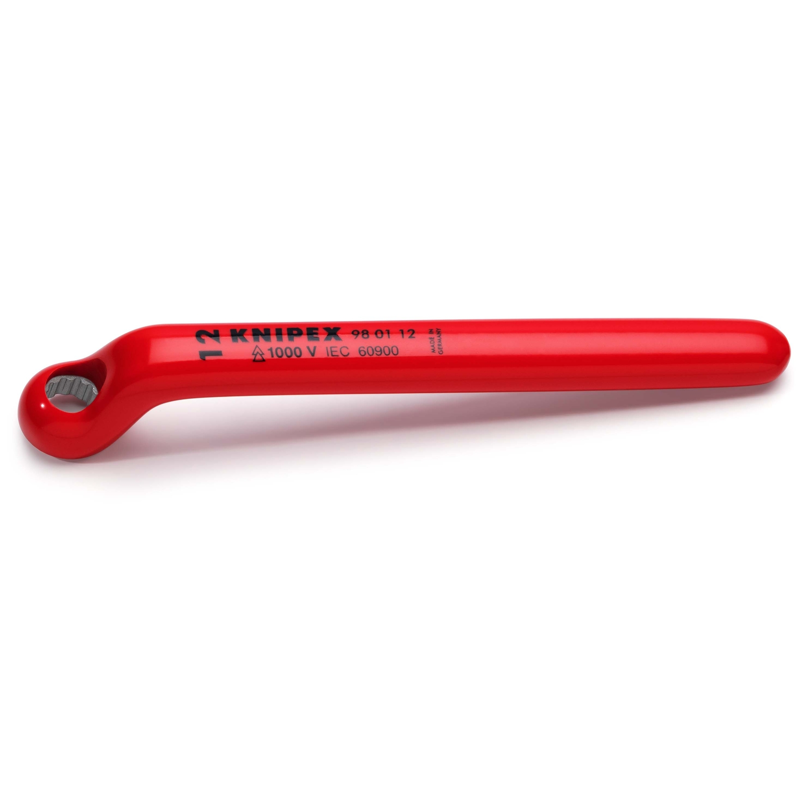 Clé polygonale - 12mm - Contre-coudée 12 pans - Longueur 185mm - Isolée 1000V KNIPEX - 980112
