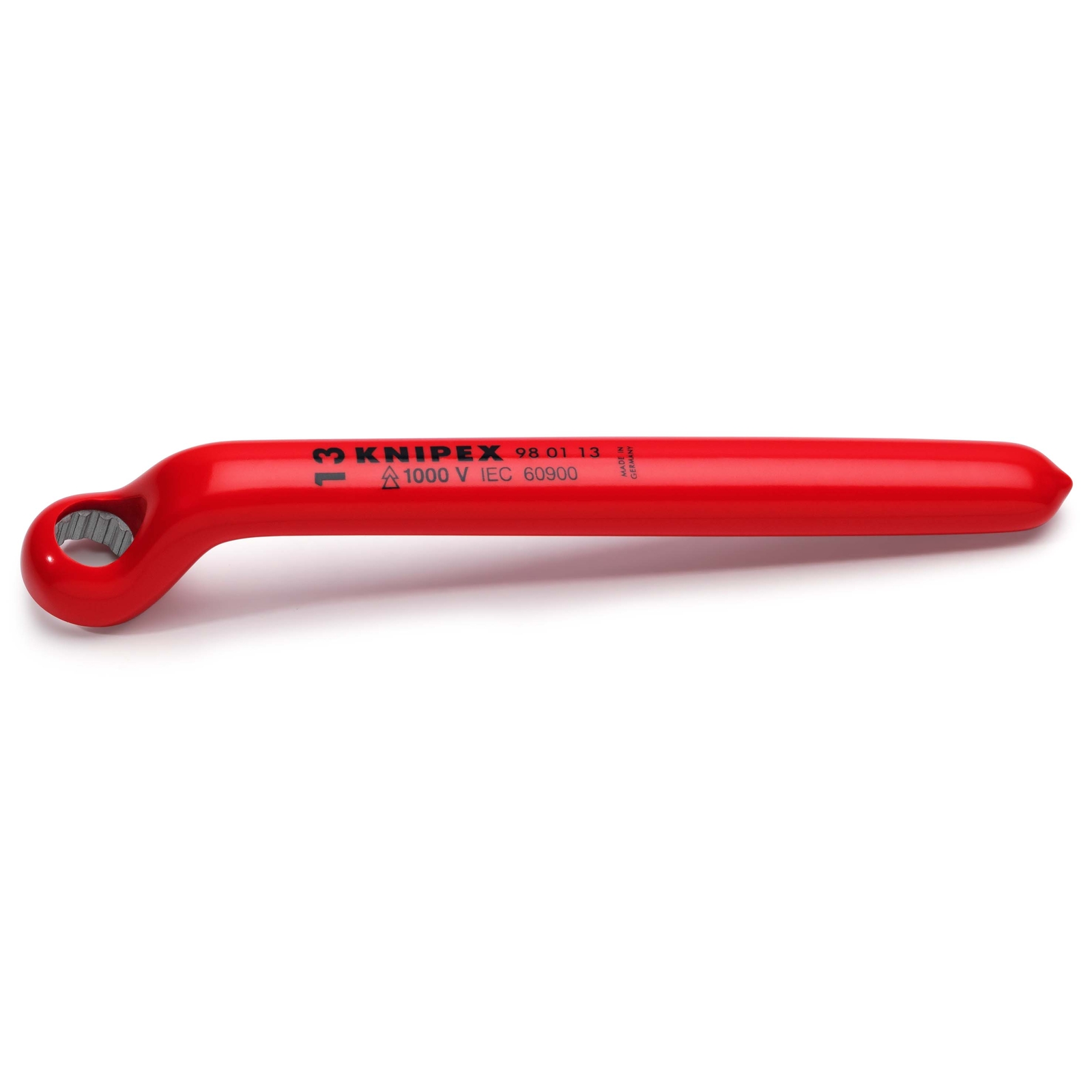 Clé polygonale - 13mm - Contre-coudée 12 pans - Longueur 185mm - Isolée 1000V KNIPEX - 980113