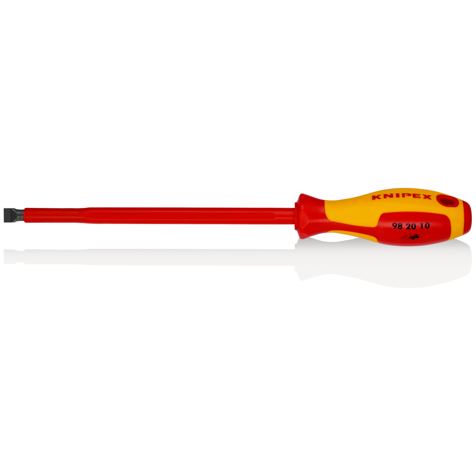 Tournevis plat - 10mm - Isolé 1000V - Longueur lame 200mm KNIPEX - 982010
