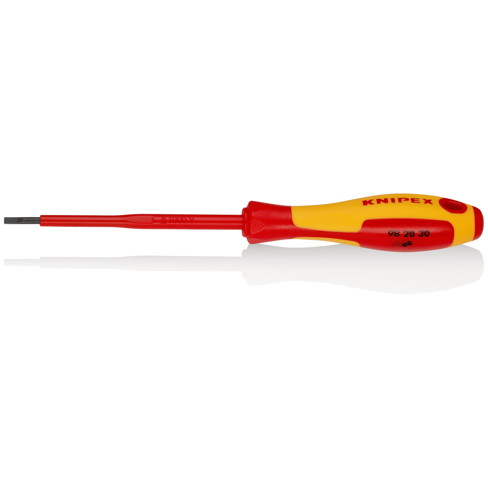 Tournevis plat - 3mm - Isolé 1000V - Longueur lame 100mm KNIPEX - 982030