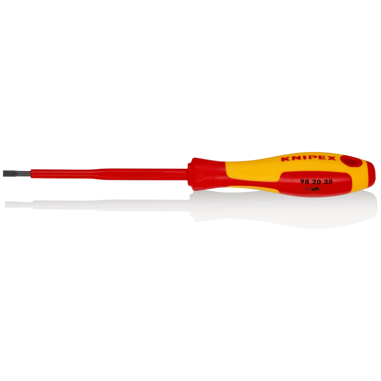 Tournevis plat - 3 5mm - Isolé 1000V - Longueur lame 100mm KNIPEX - 982035
