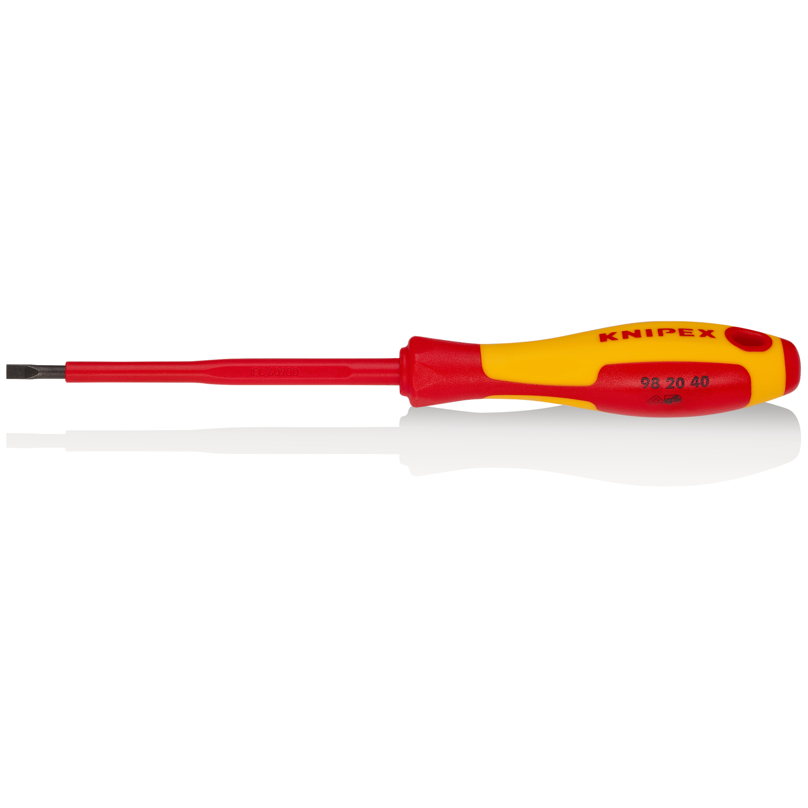 Tournevis plat - 4mm - Isolé 1000V - Longueur lame 100mm KNIPEX - 982040