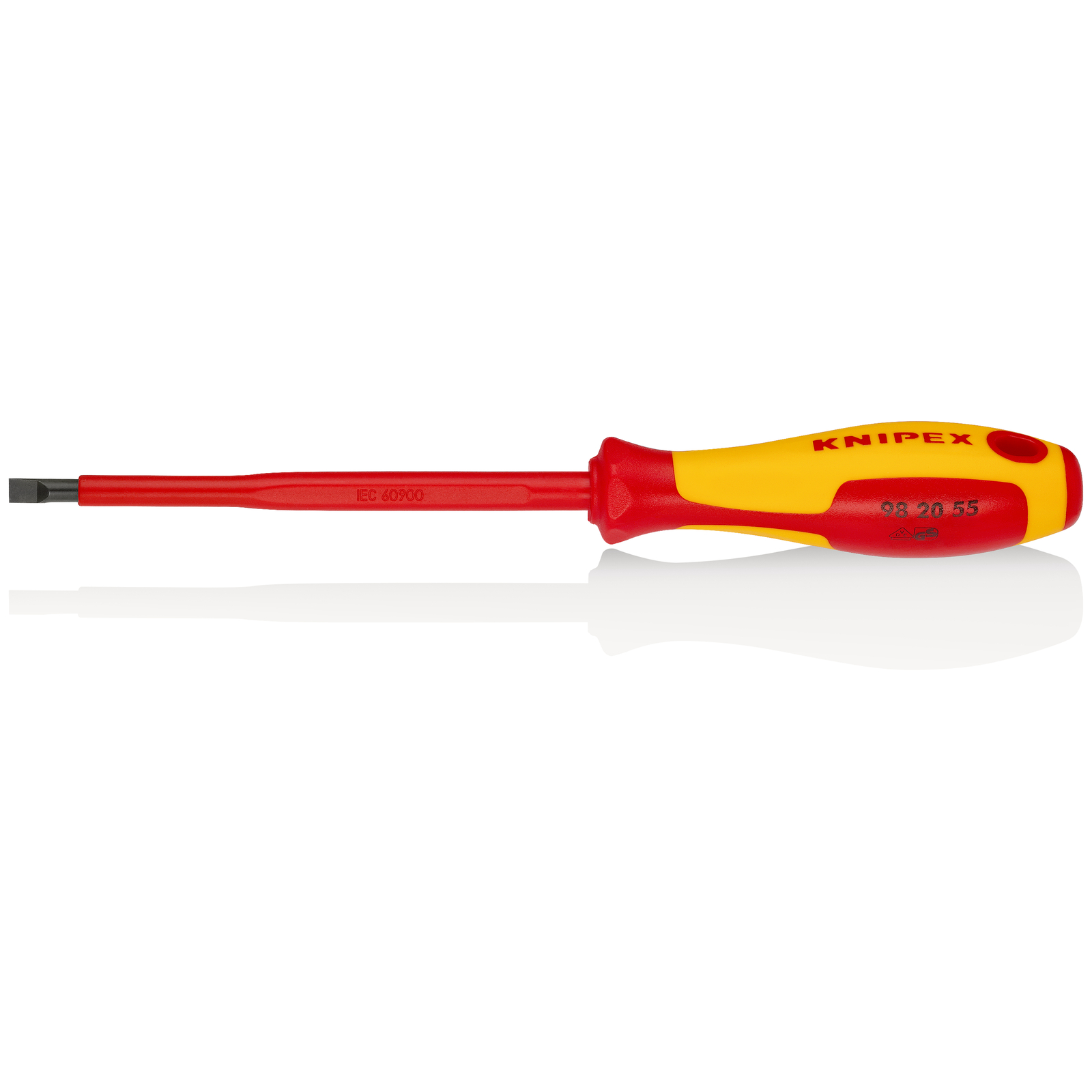 Tournevis plat - 5 5mm - Isolé 1000V - Longueur lame 125mm KNIPEX - 982055