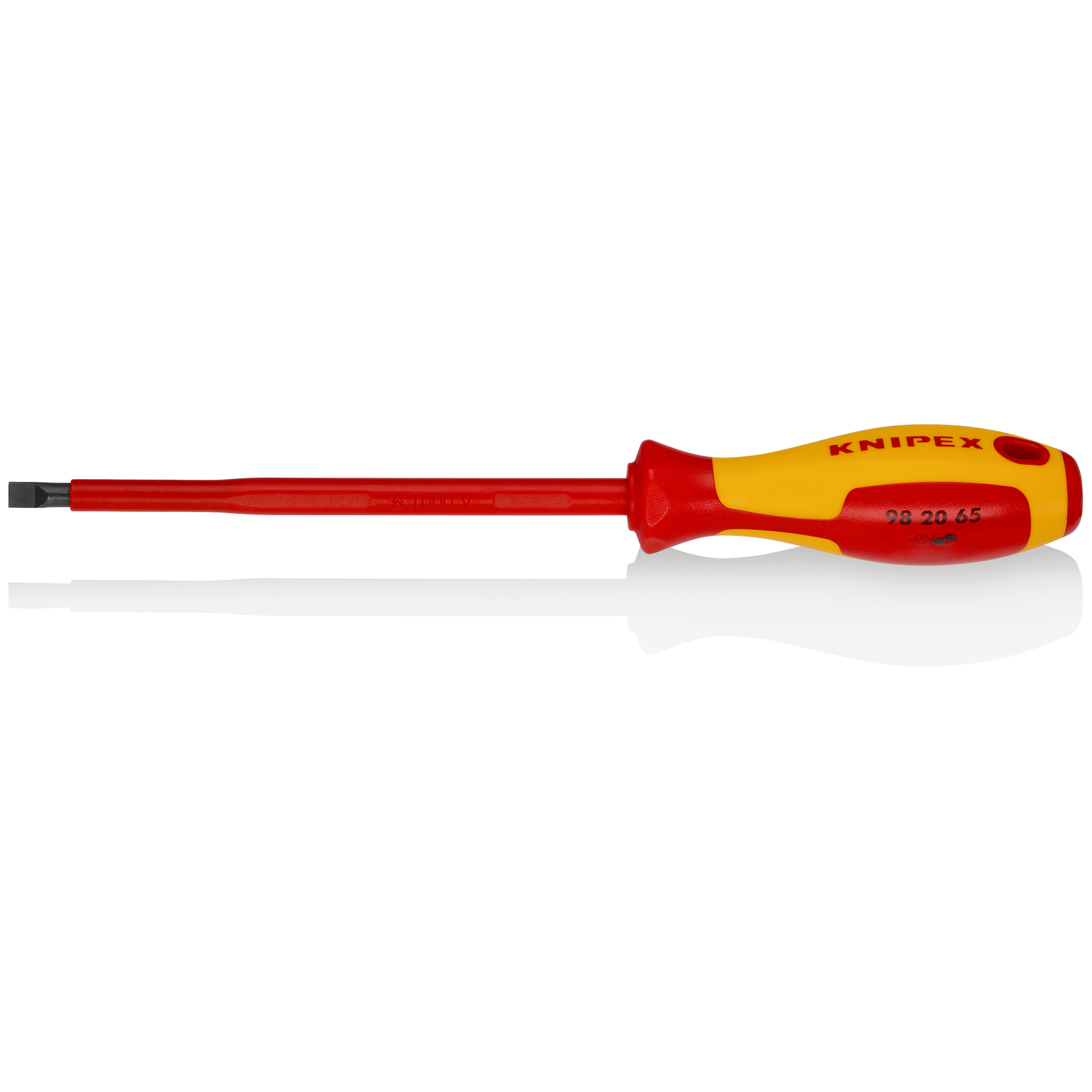 Tournevis plat - 6 5mm - Isolé 1000V - Longueur lame 150mm KNIPEX - 982065