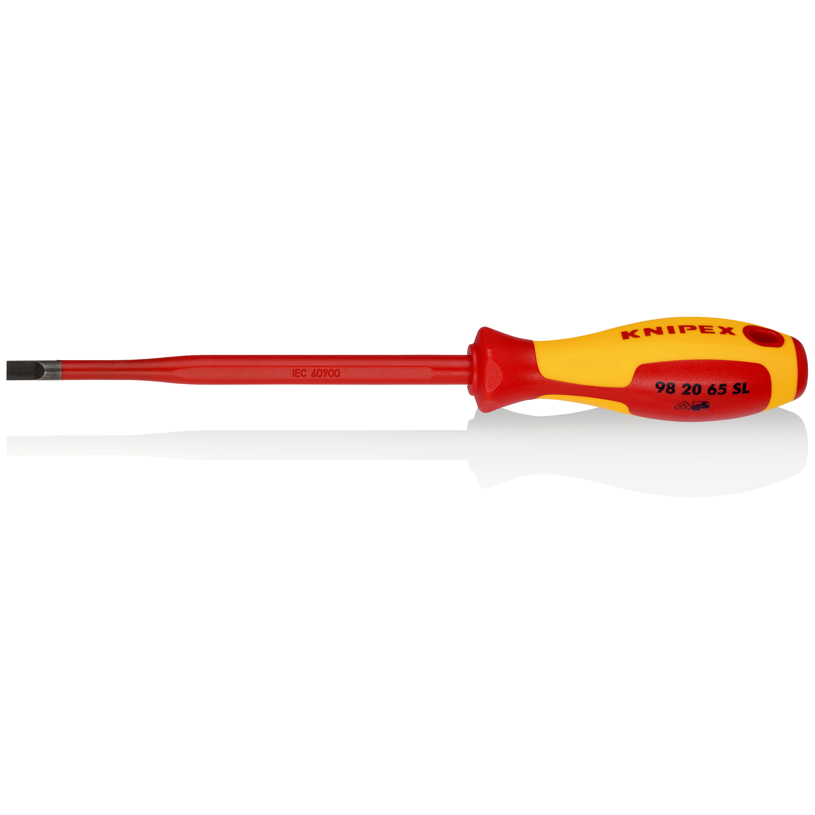 Tournevis Slim plat - 6 5mm - Isolé 1000V - Longueur lame 150mm KNIPEX - 982065SL