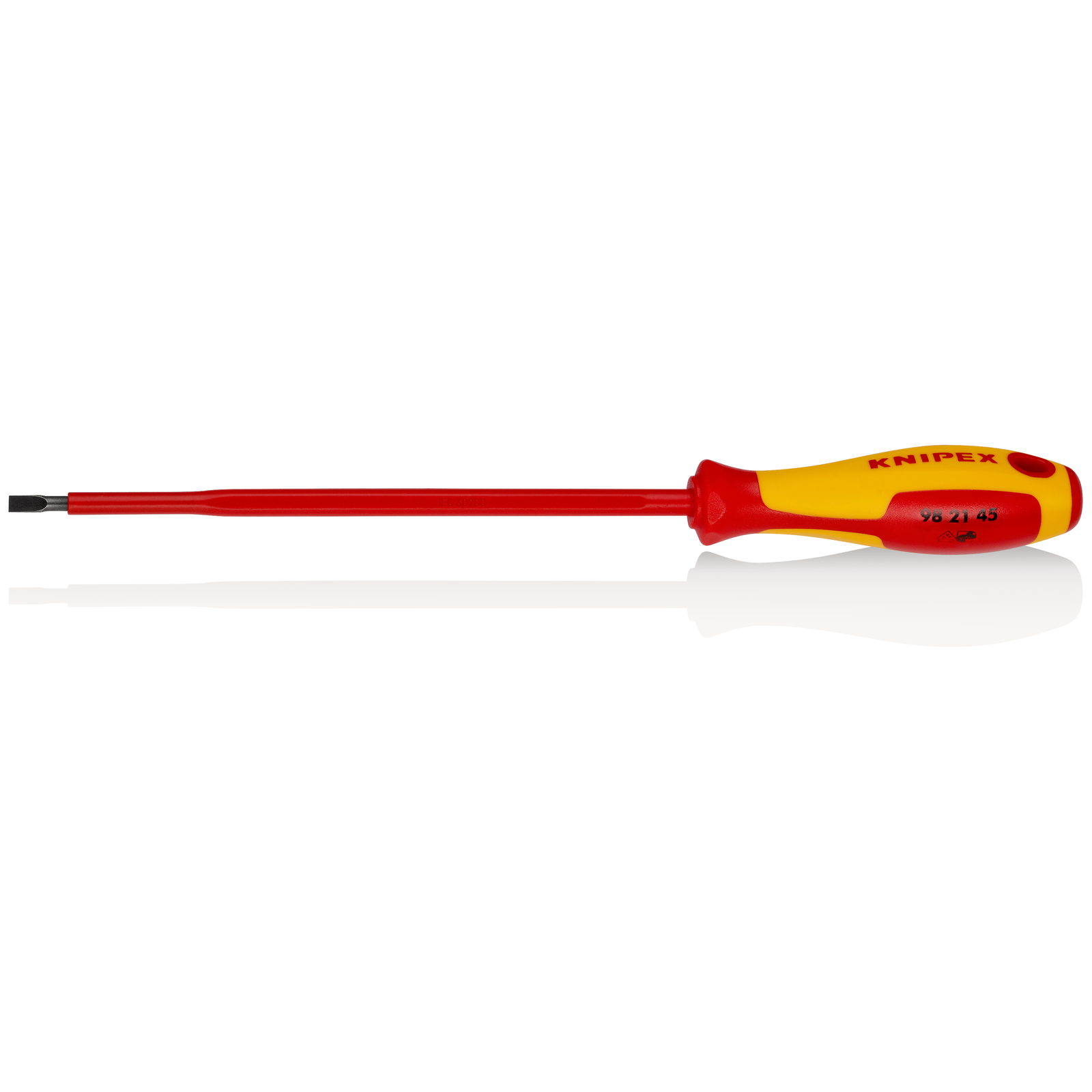 Tournevis plat - 4 5mm - Isolé 1000V - Longueur lame 180mm KNIPEX - 982145