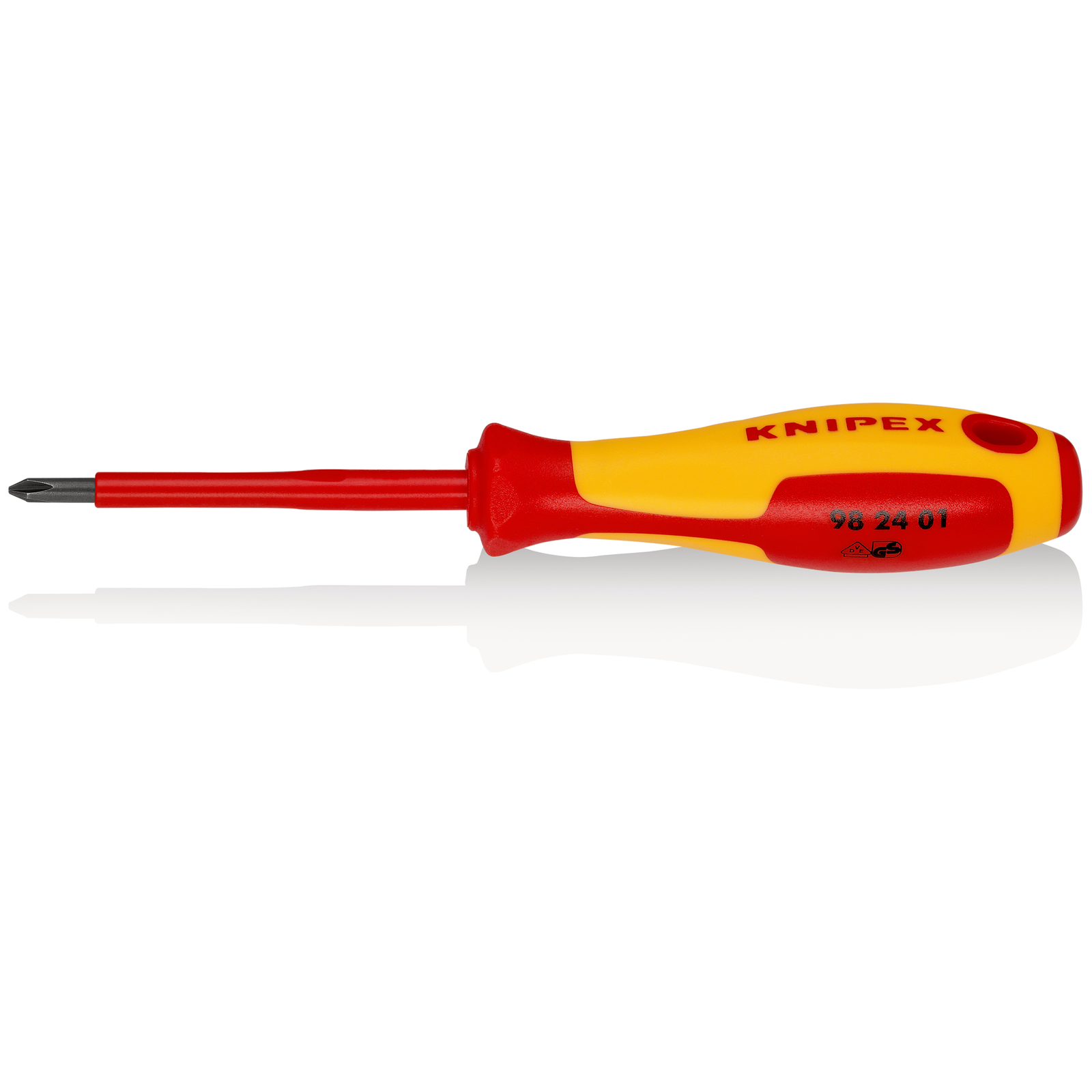 Tournevis cruciforme - PH1 - Isolé 1000V - Longueur lame 80mm KNIPEX - 982401