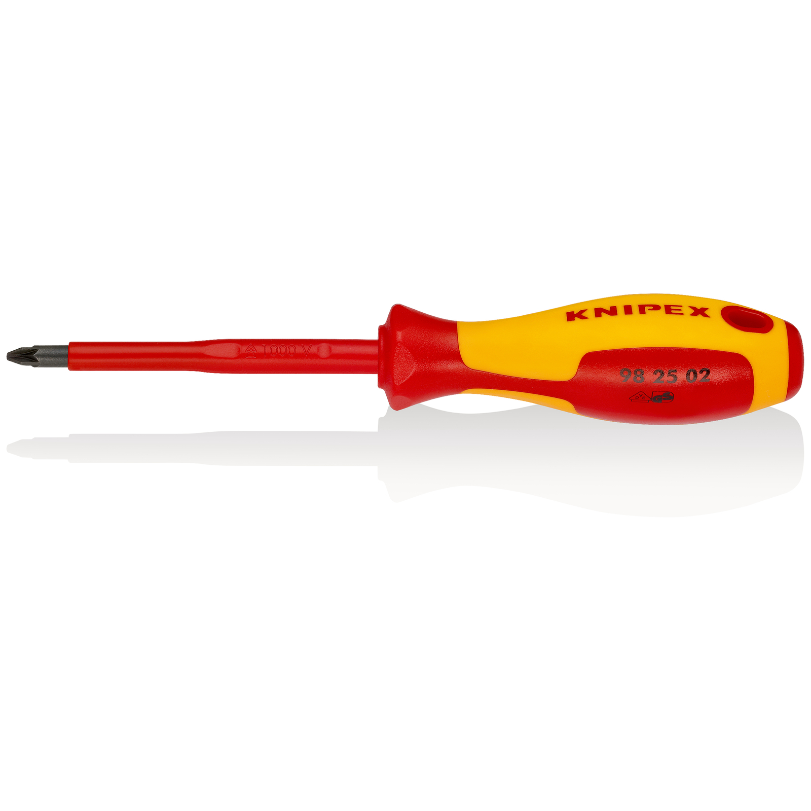 Tournevis cruciforme Pozidriv - PZ2 - Isolé 1000V - Longueur lame 100mm KNIPEX - 982502