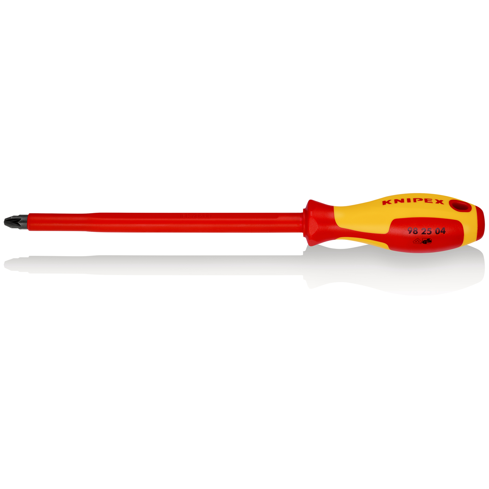 Tournevis cruciforme Pozidriv - PZ4 - Isolé 1000V - Longueur lame 200mm KNIPEX - 982504
