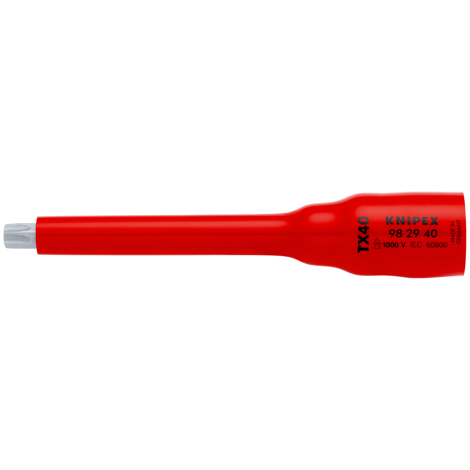 Douille 3/8 Torx TX40 - 123 mm - Carré femelle 3/8 - Isolée 1000V KNIPEX - 982940