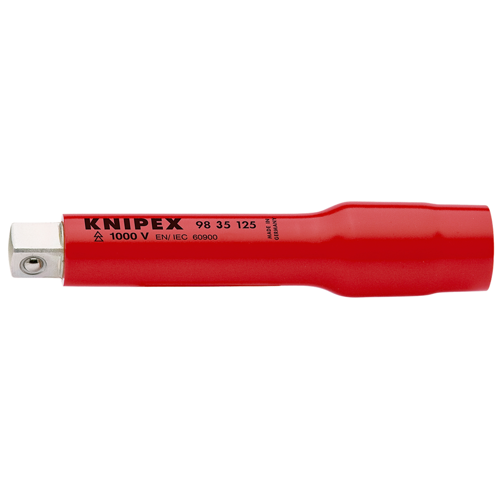 Rallonge pour clé à cliquet - Carré mâle et femelle 3/8 - 125mm - Isolée 1000V KNIPEX - 9835125