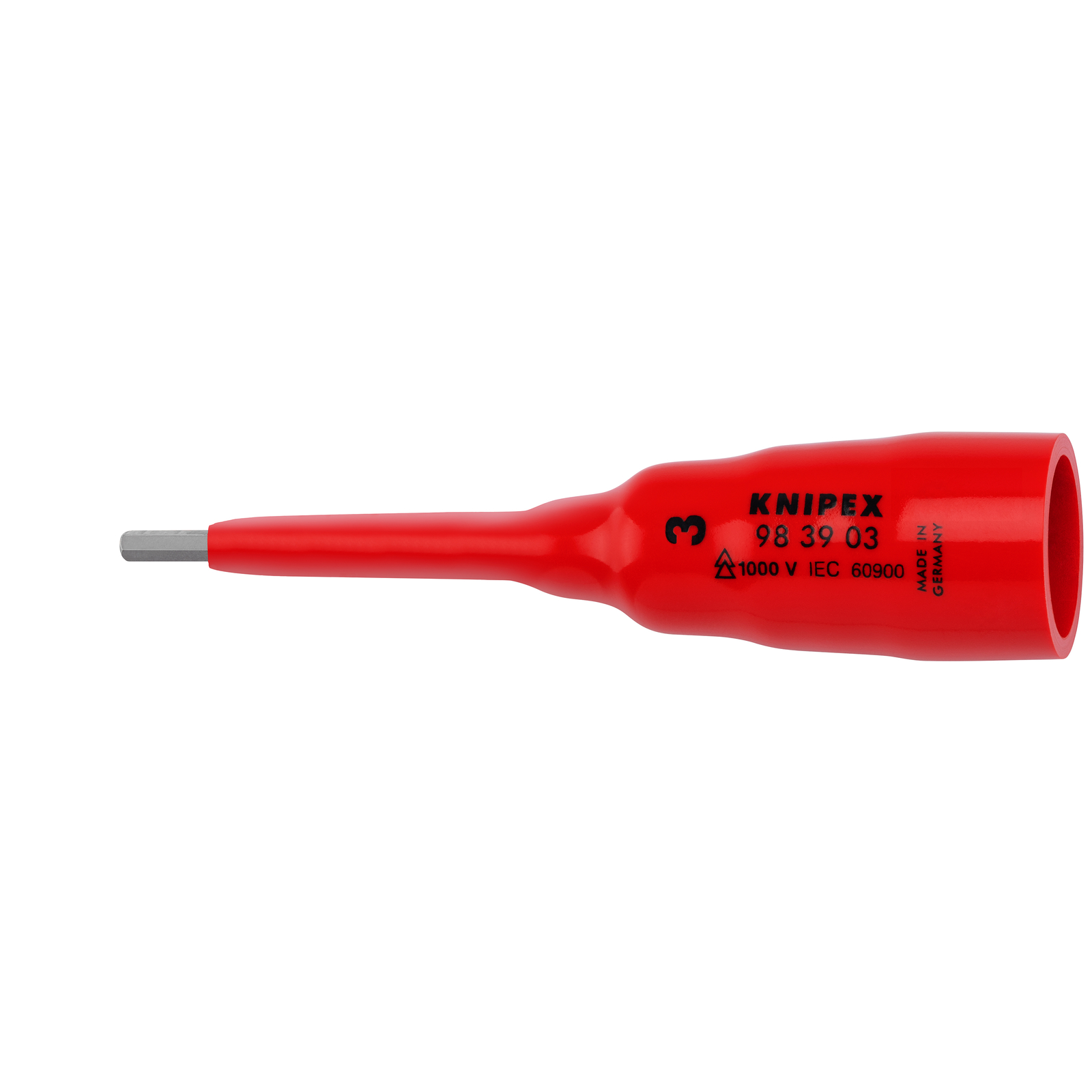 Douilles pour vis 6 pans creux avec carré femelle 3/8 75 mm KNIPEX - 983903