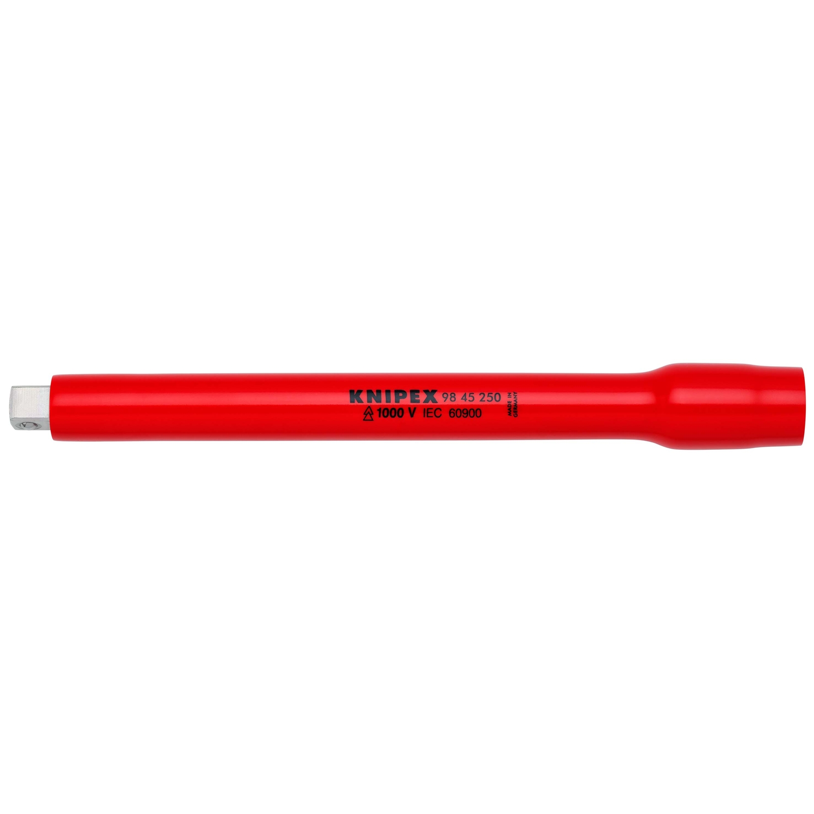 Rallonge pour clé à cliquet - Carré mâle et femelle 1/2 - 250mm - Isolée 1000V KNIPEX - 9845250