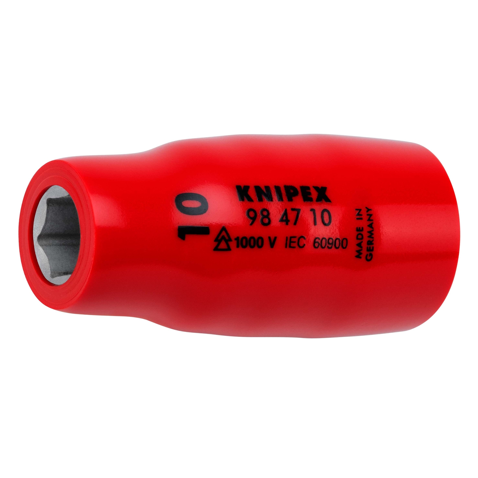 Douille - 10mm - Carré femelle 1/2 - 6 pans - Gainage surmoulé isolé 1000V KNIPEX - 984710
