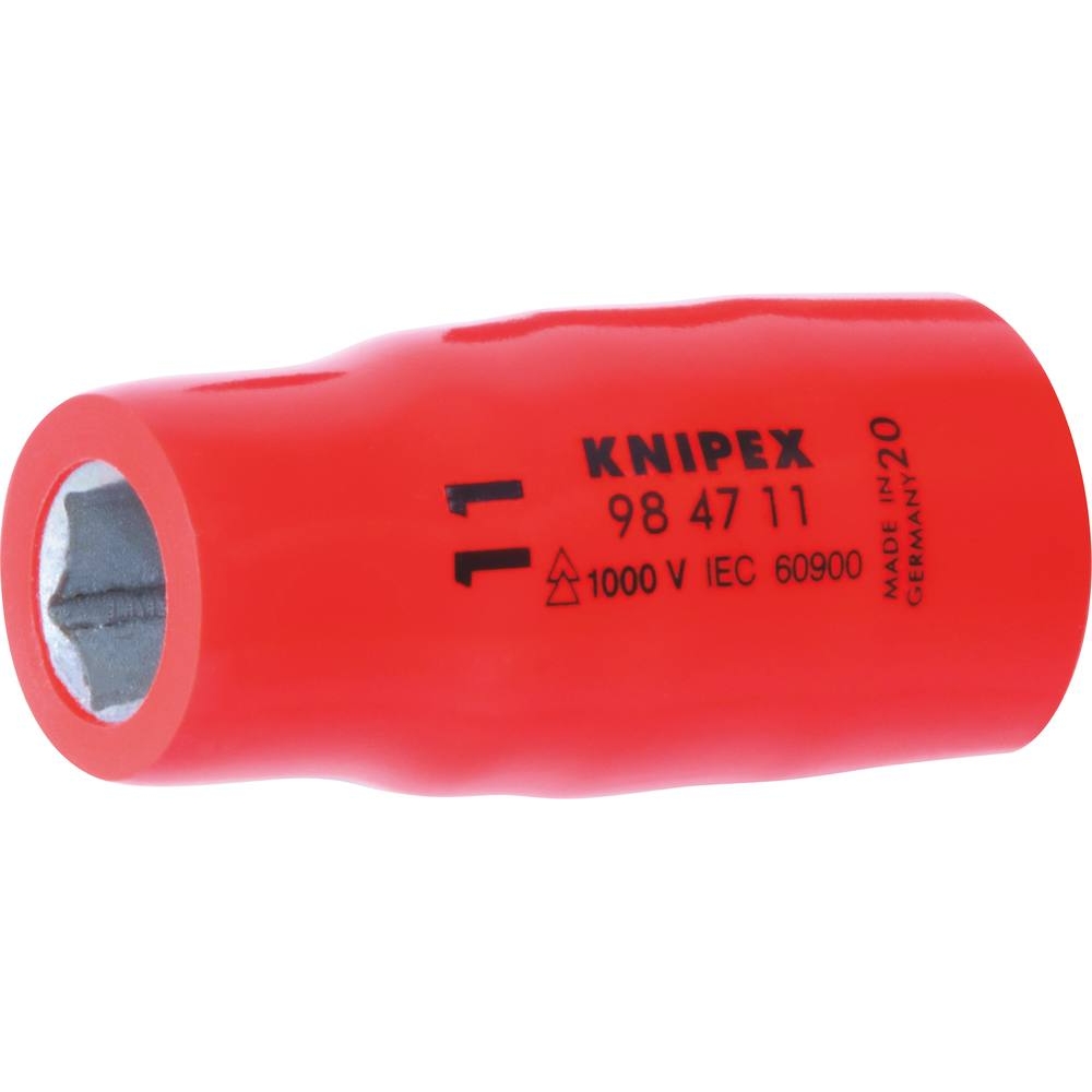 Douille 1/2' à 6 pans avec carré femelle isolée 1000v KNIPEX - 984711
