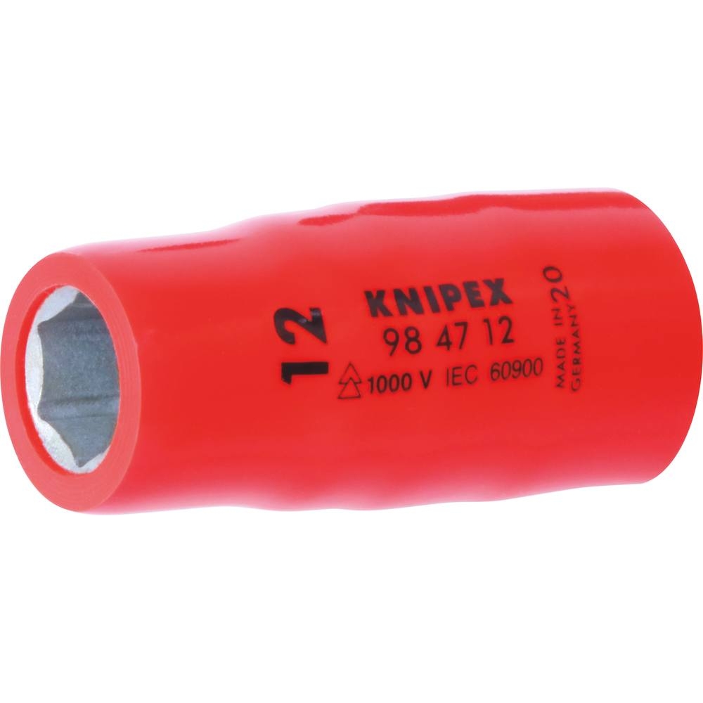 Douille 1/2' à 6 pans avec carré femelle isolée 1000v KNIPEX - 984712