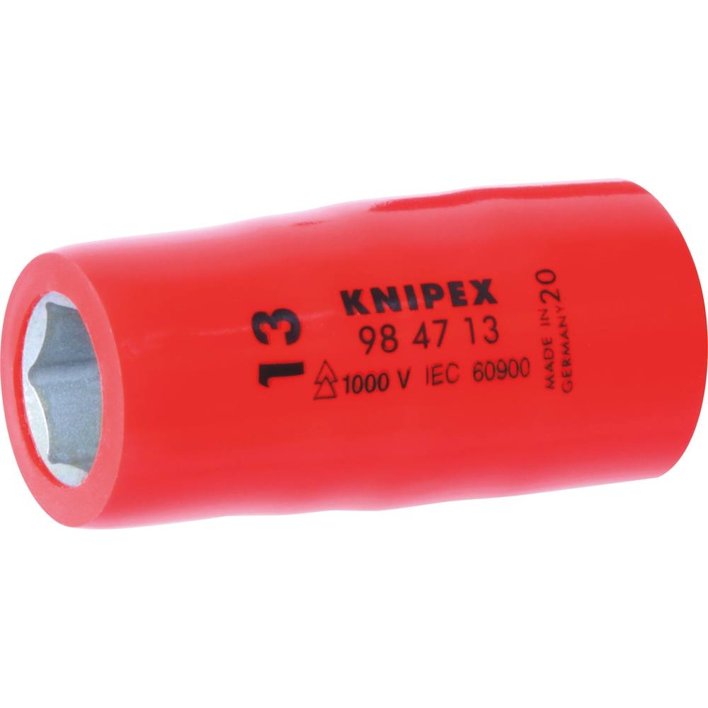 Douille 1/2' à 6 pans avec carré femelle isolée 1000v KNIPEX - 984713