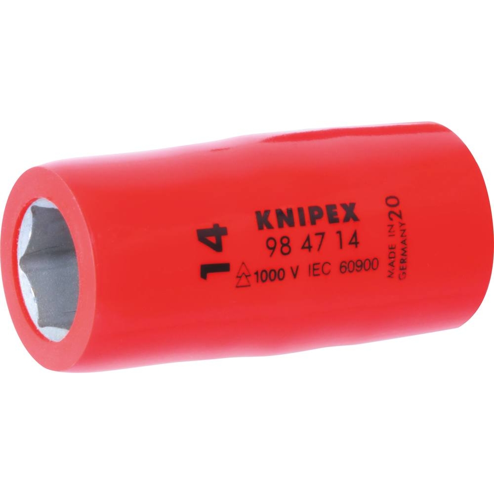 Douille 1/2' à 6 pans avec carré femelle isolée 1000v KNIPEX - 984714