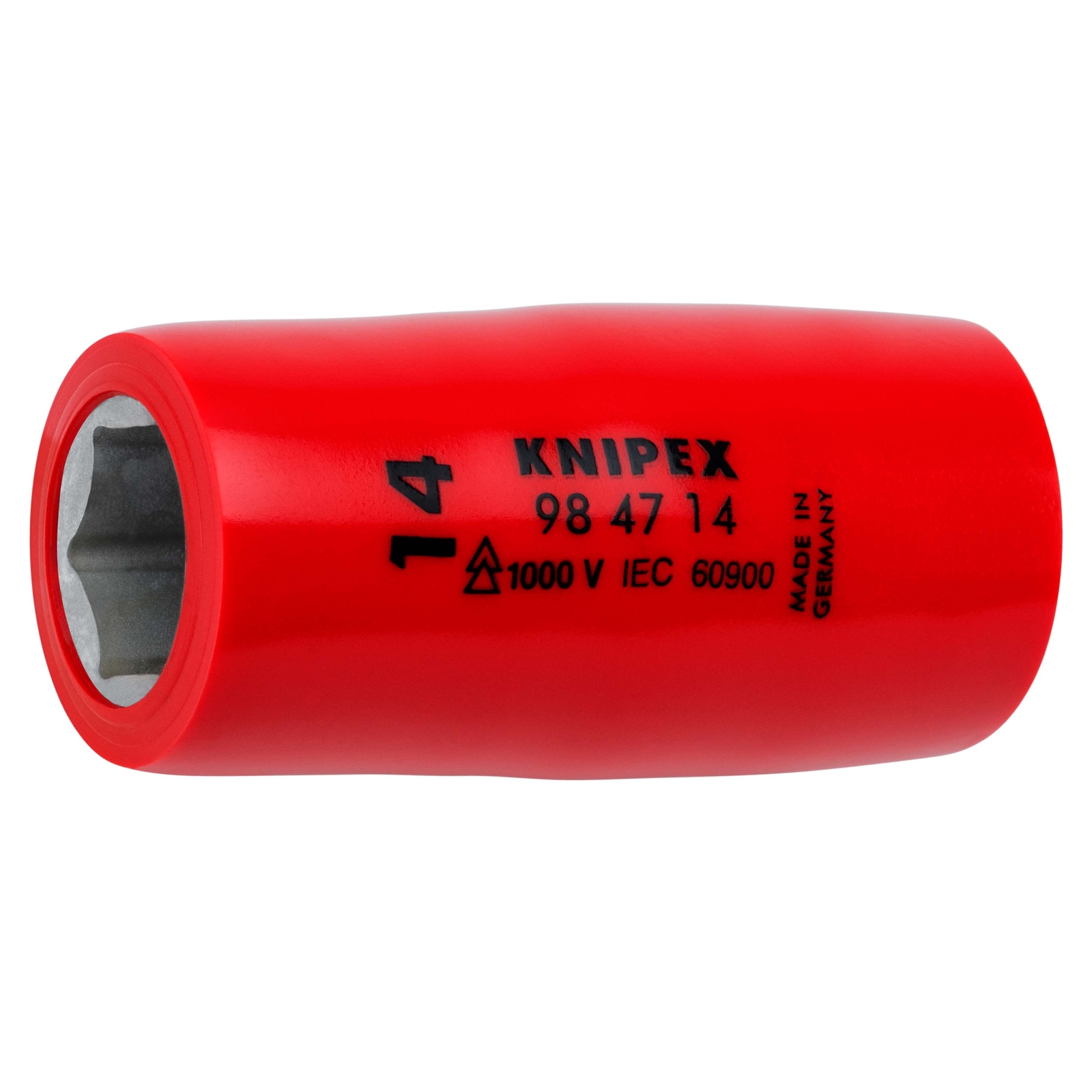 Douille - 14mm - Carré femelle 1/2 - 6 pans - Gainage surmoulé isolé 1000V KNIPEX - 984714