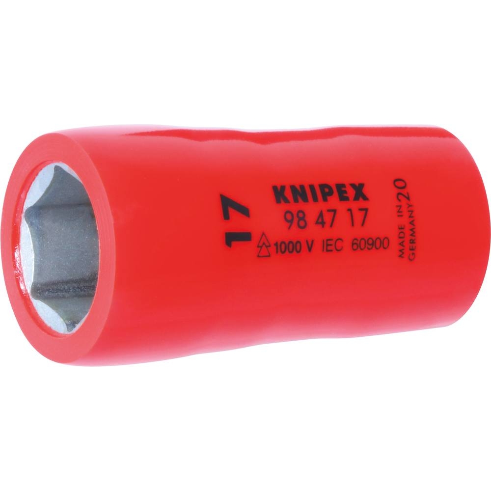 Douille 1/2' à 6 pans avec carré femelle isolée 1000v KNIPEX - 984717