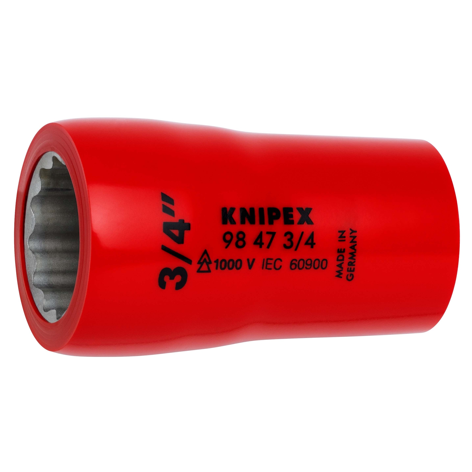 Douille - 3/4 - Carré femelle 1/2 - 12 pans - Gainage surmoulé isolé 1000V KNIPEX - 984734